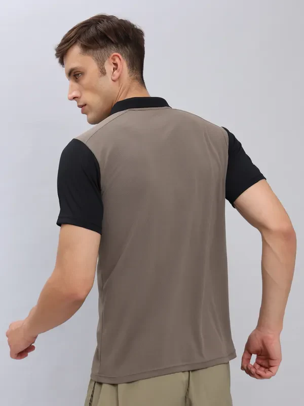 Men Colorblock Slim Fit Polo T-shirt with TECHNO COOL+ - Image 3