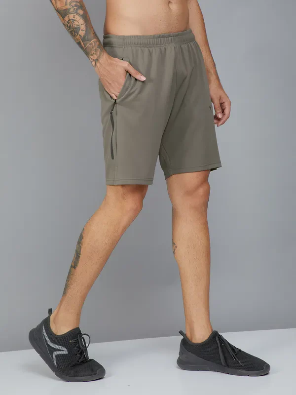 Men Solid Slim Fit Shorts with TECHNO DRY - Image 5