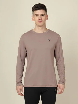 Men Solid Slim Fit Crew Neck T-shirt with TECHNO COOL+ - Image 2