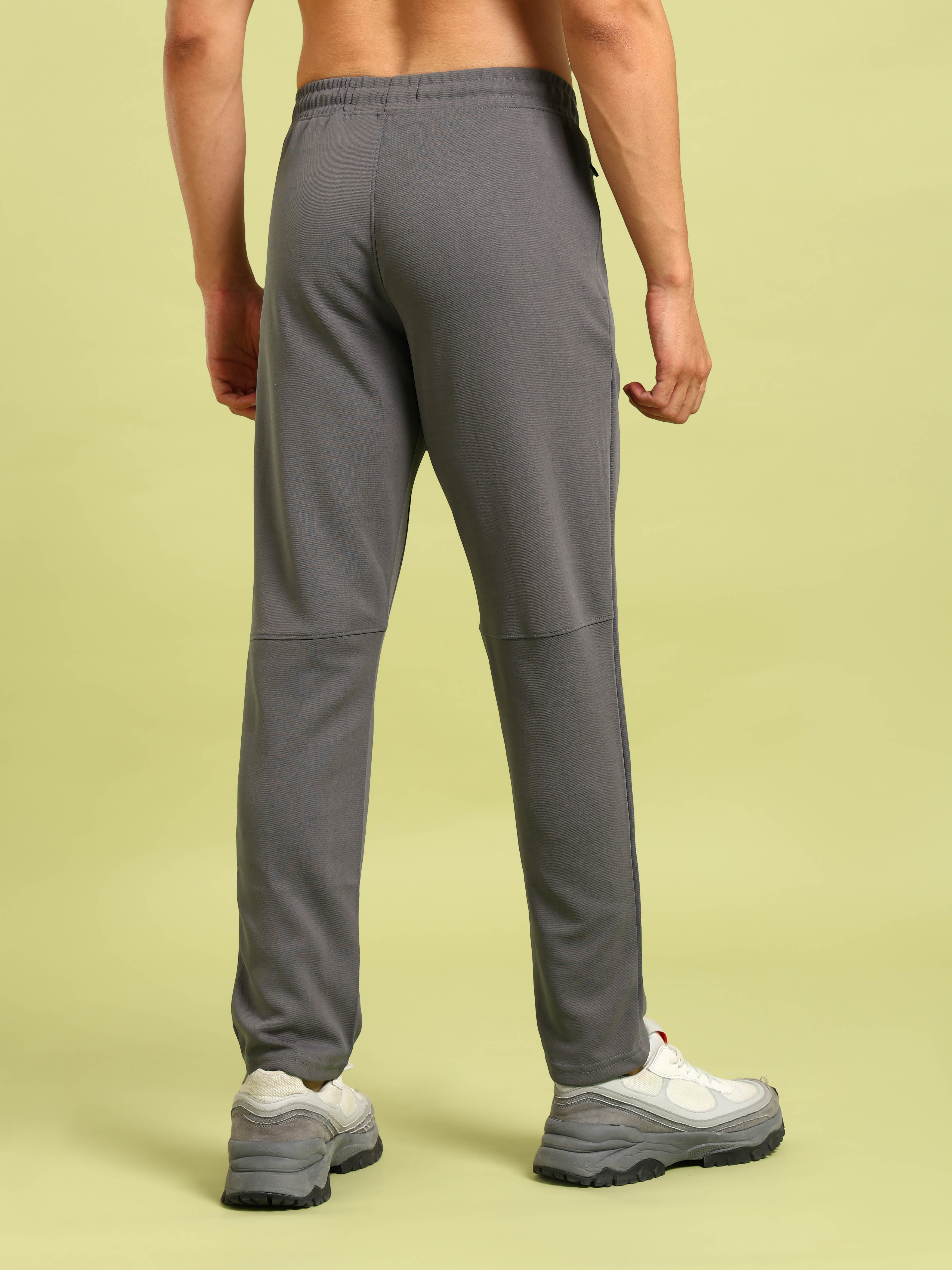 Men Solid Slim Fit Trackpants with ELASTO PLUS - Image 3