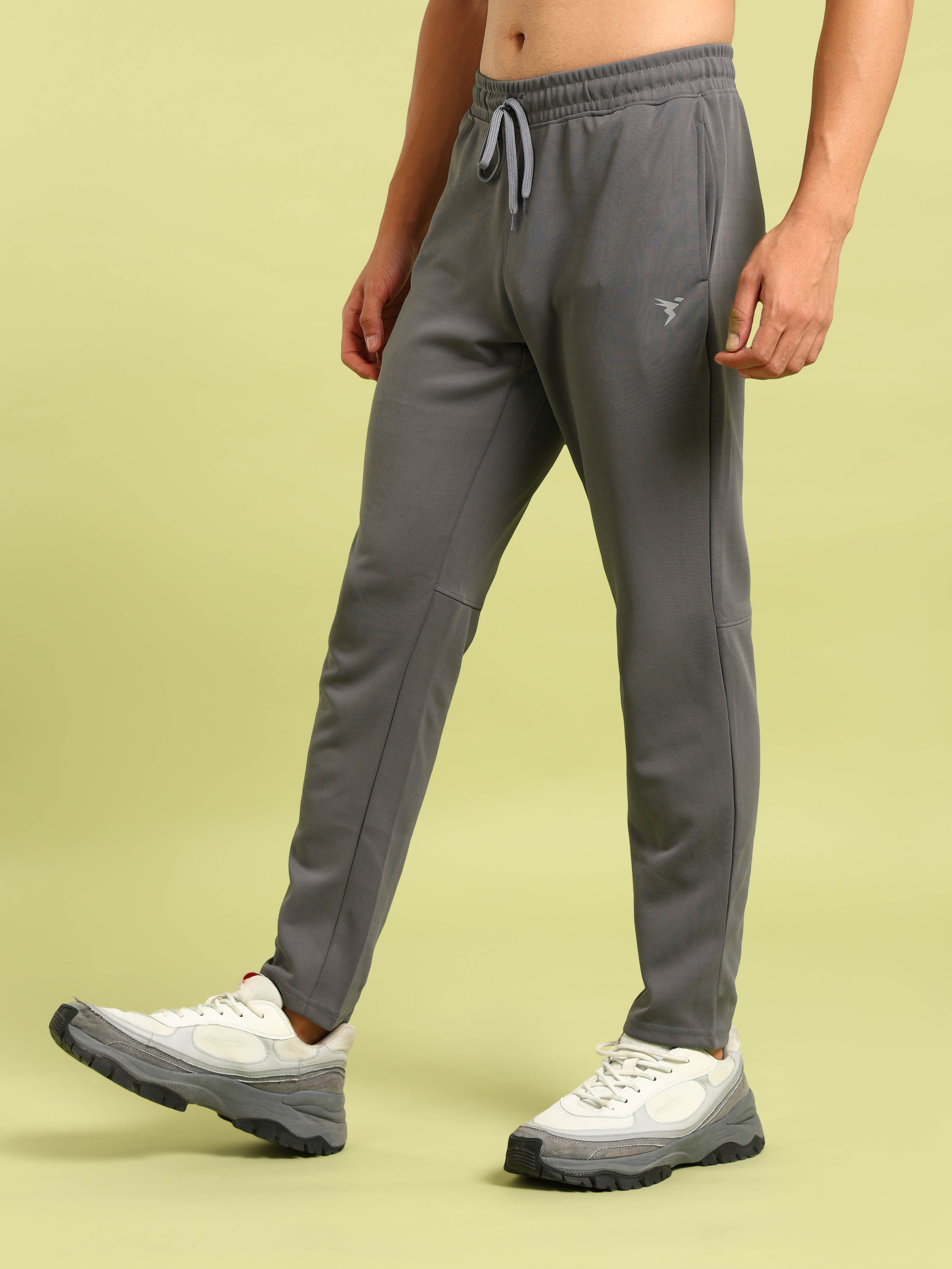 Men Solid Slim Fit Trackpants with ELASTO PLUS - Image 4