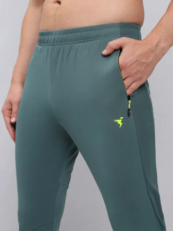 Men Solid Slim Fit Trackpants with TECHNO DRY - Image 6