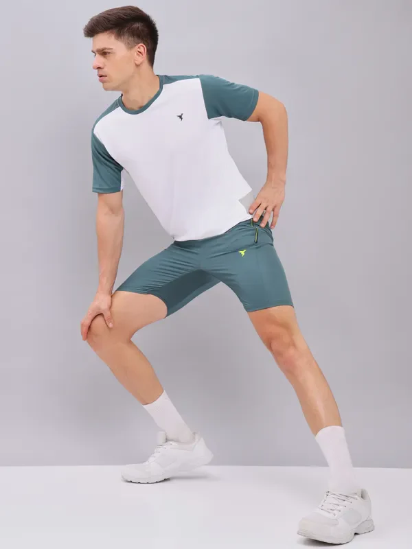 Men Colorblock Slim Fit Crew Neck T-shirt with TECHNO COOL+ - Image 3