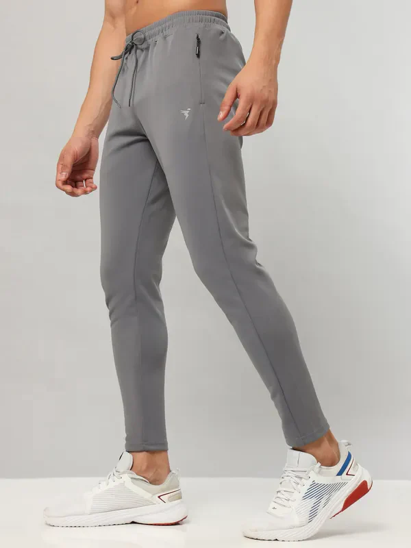 Men Solid Slim Fit Trackpants with ELASTO PLUS - Image 3