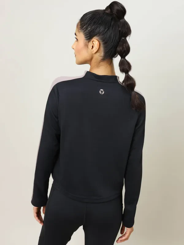 Women Colorblock Slim Fit Crew Neck Pullover with ELASTO PLUS - Image 5