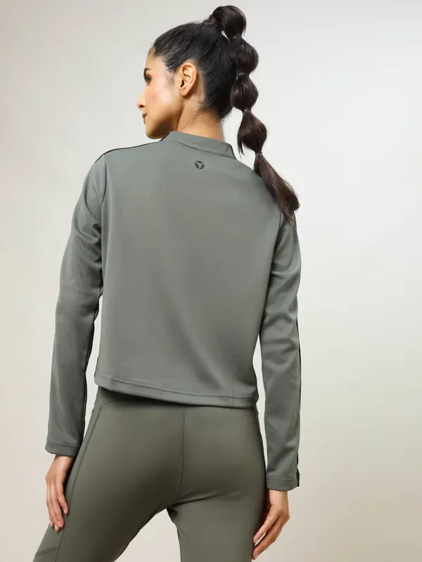 Women Colorblock Slim Fit Crew Neck Pullover with ELASTO PLUS - Image 3