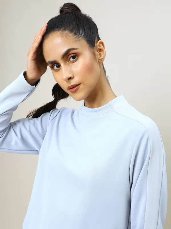 Women Colorblock Slim Fit Crew Neck Pullover with ELASTO PLUS - Image 6