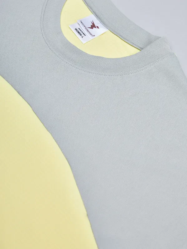 Women Colorblock Slim Fit Crew Neck T-shirt with TECHNO COOL+ - Image 7