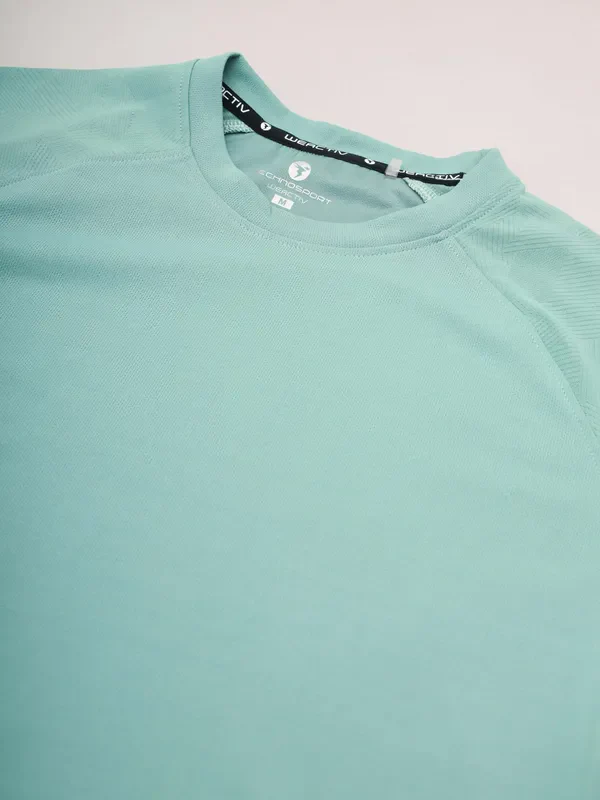 Women Solid Slim Fit Crew Neck T-shirt with TECHNO COOL+ - Image 6
