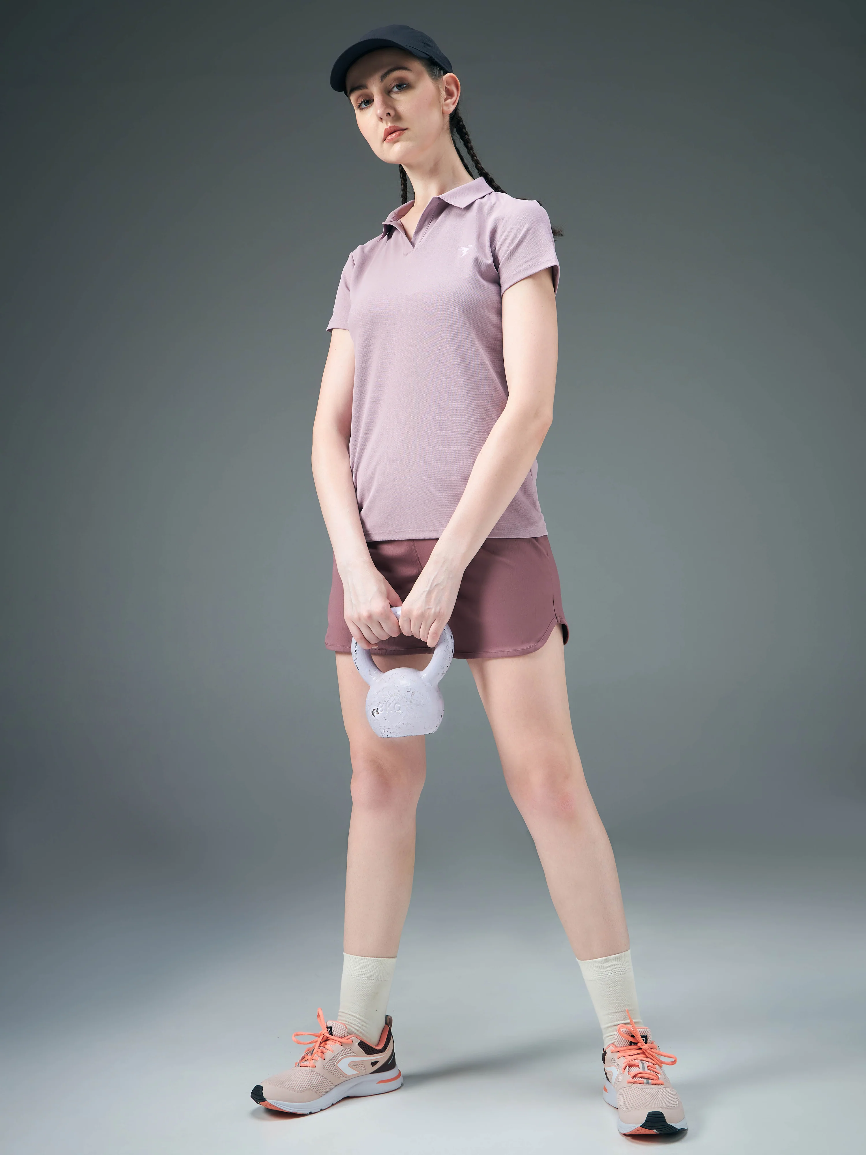 Women Solid Slim Fit Polo T-shirt with MATPIQ - Image 5