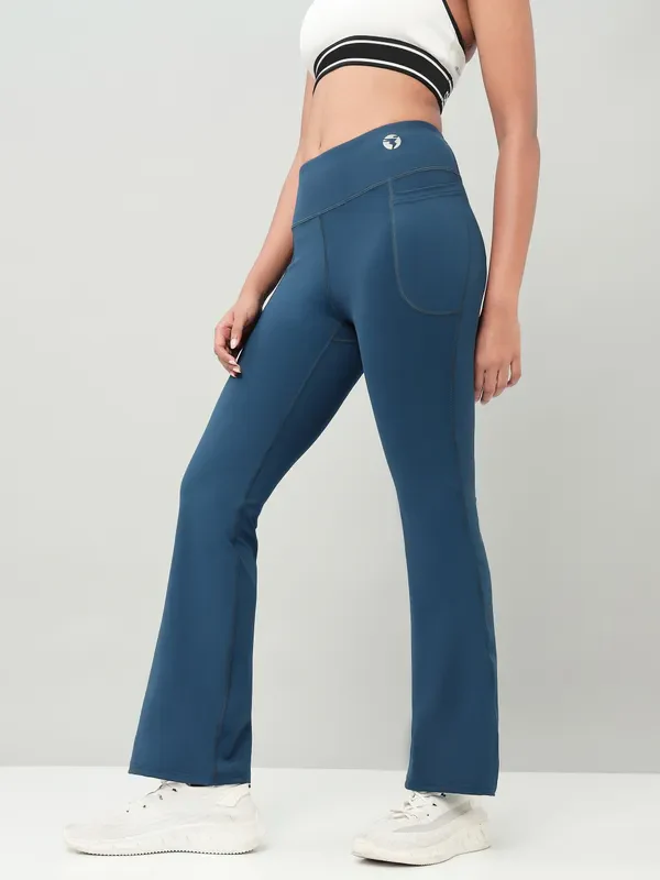 Women Solid Fit & Flare Pants with ELASTO PLUS - Image 3