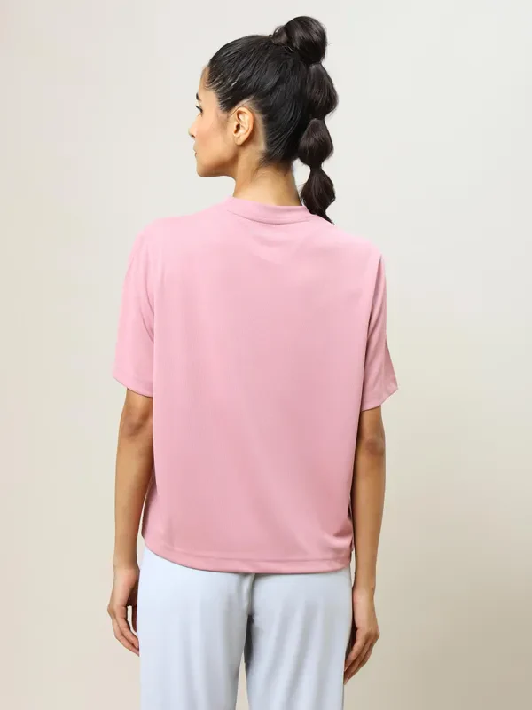 Women Printed Boxy Fit Crew Neck T-shirt with TECHNO COOL+ - Image 4
