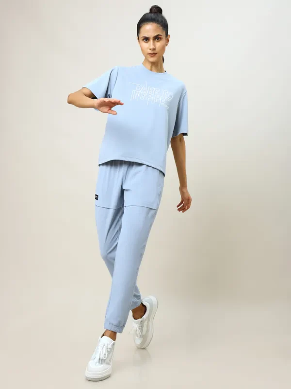 Women Printed Boxy Fit Crew Neck T-shirt with TECHNO COOL+ - Image 3