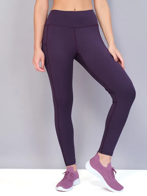 Women Solid Slim Fit Tights with ELASTO PLUS