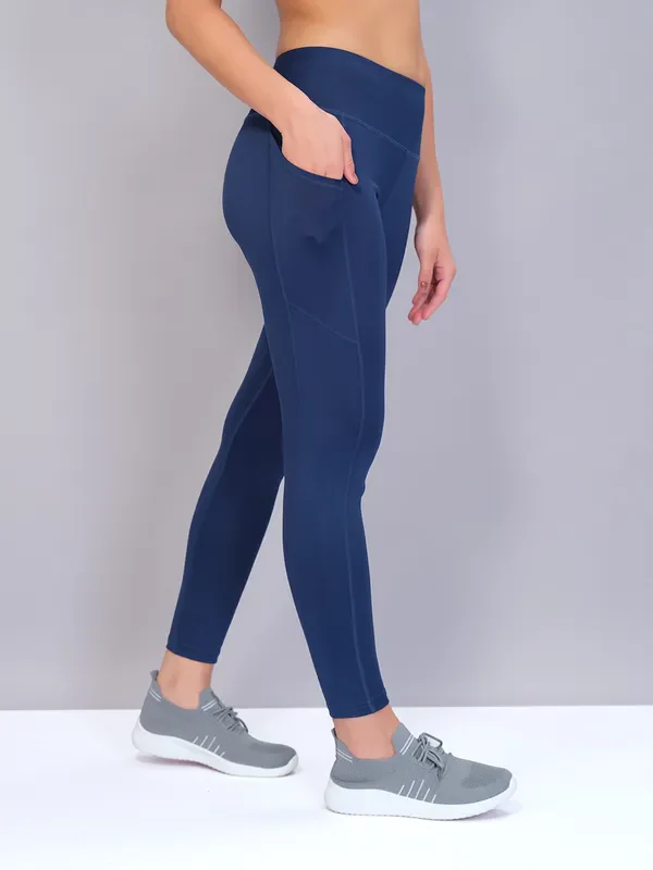 Women Solid Slim Fit Tights with ELASTO PLUS - Image 2