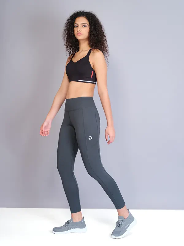 Women Solid Slim Fit Tights with ELASTO PLUS - Image 3