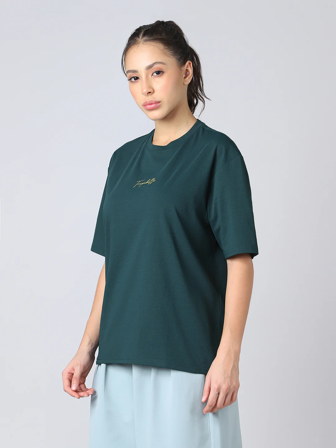 Women Back Printed Regular Fit Round Neck T-shirt with COTFLEX - Image 4