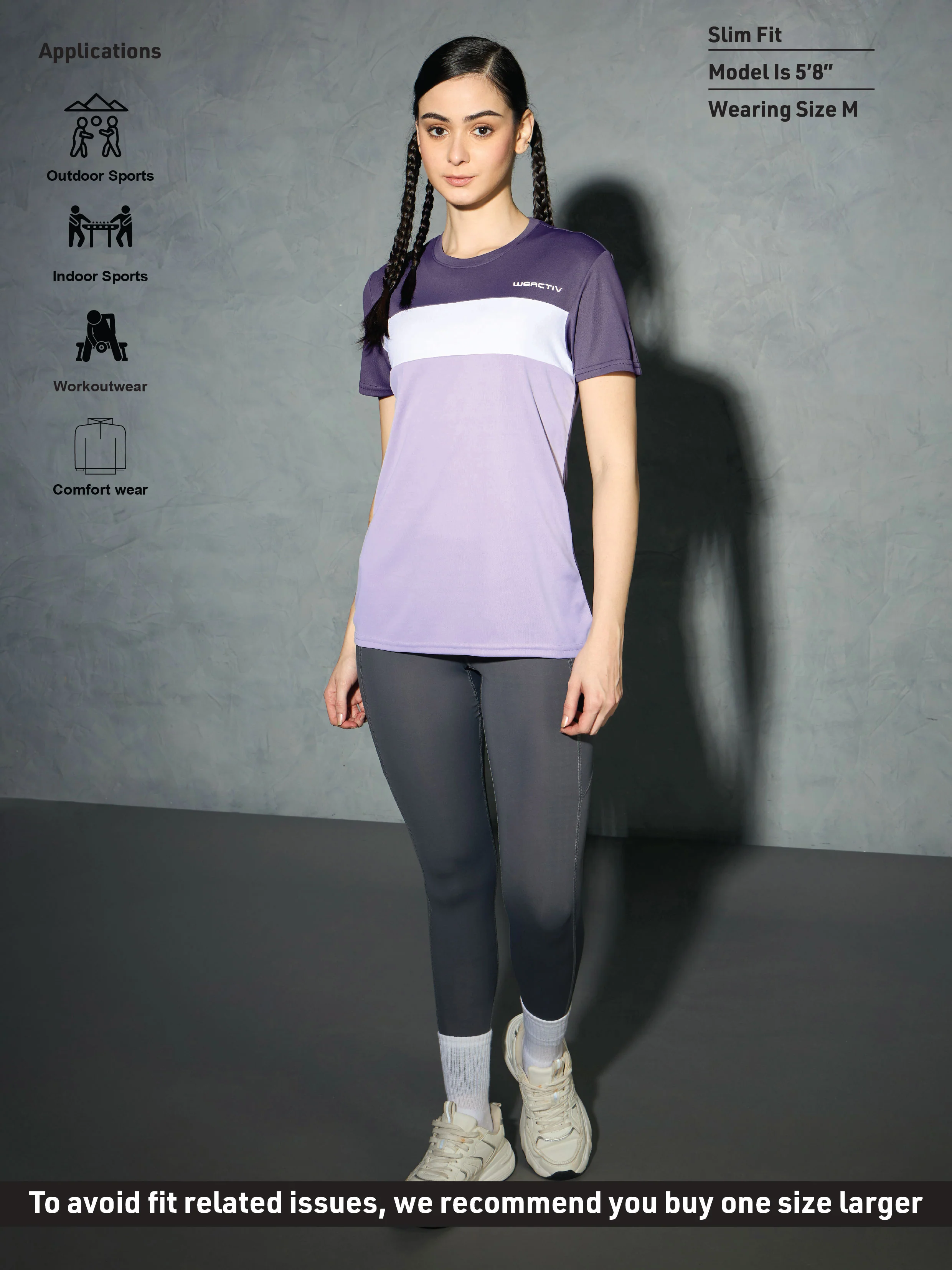 Women Colorblock Slim Fit Round Neck Sports T-shirt with TECHNOCOOL+ - Image 4