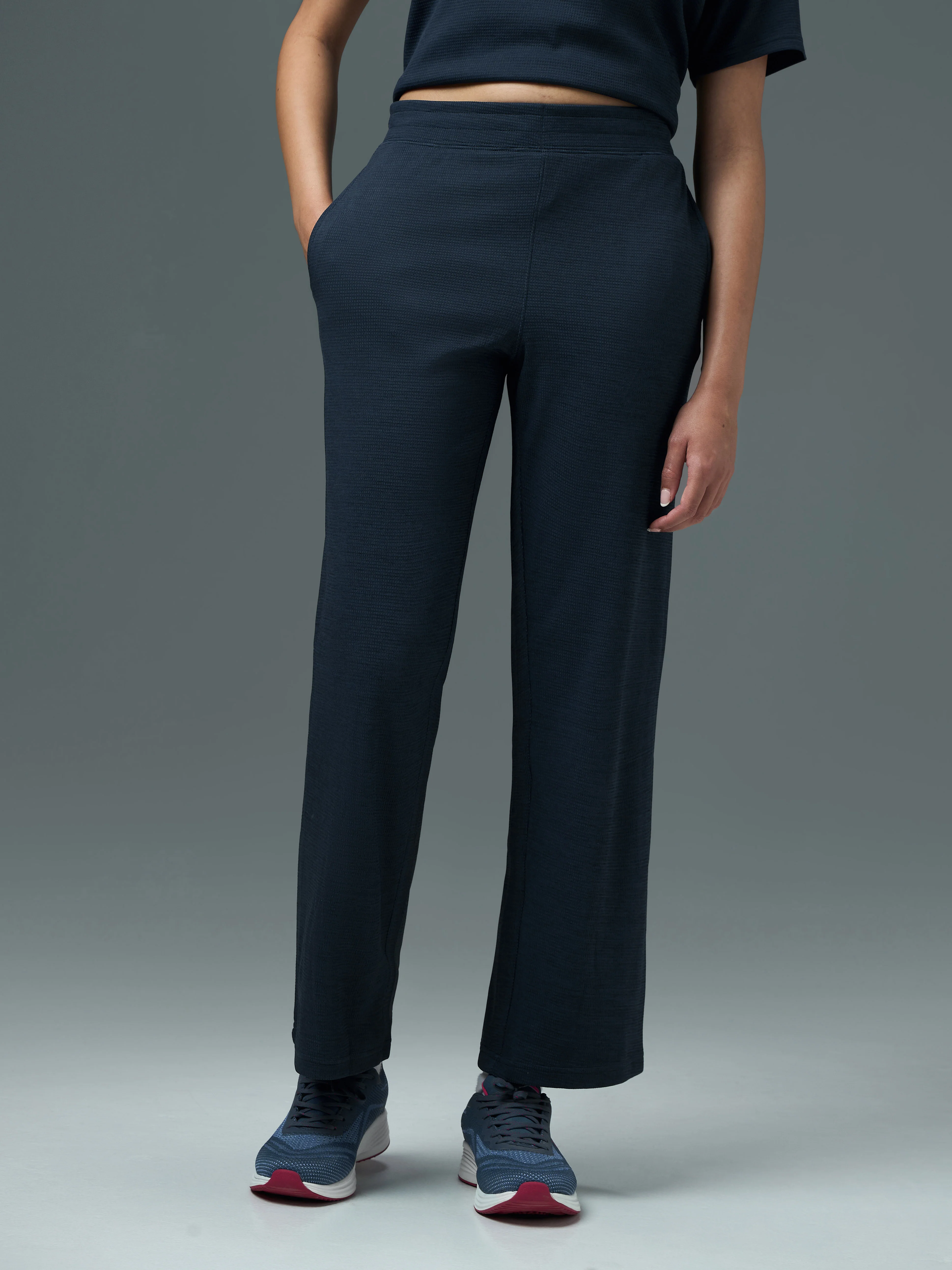 Women Cubic Melange Relaxed Fit Co-ord Set with DOUBLE COOL - Image 3