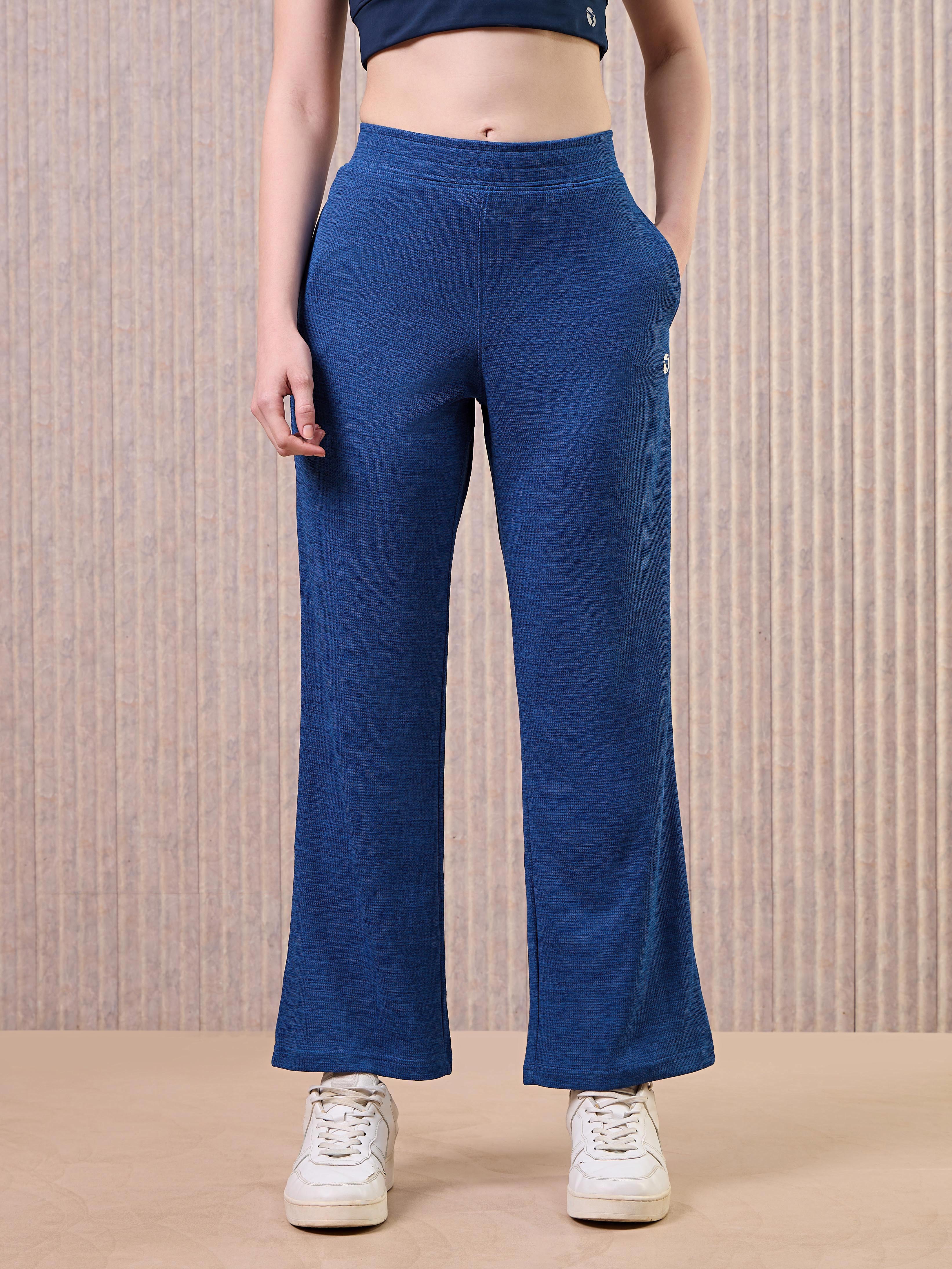 Women Cubic Melange Relaxed Fit Trackpants with DOUBLE COOL - Image 2