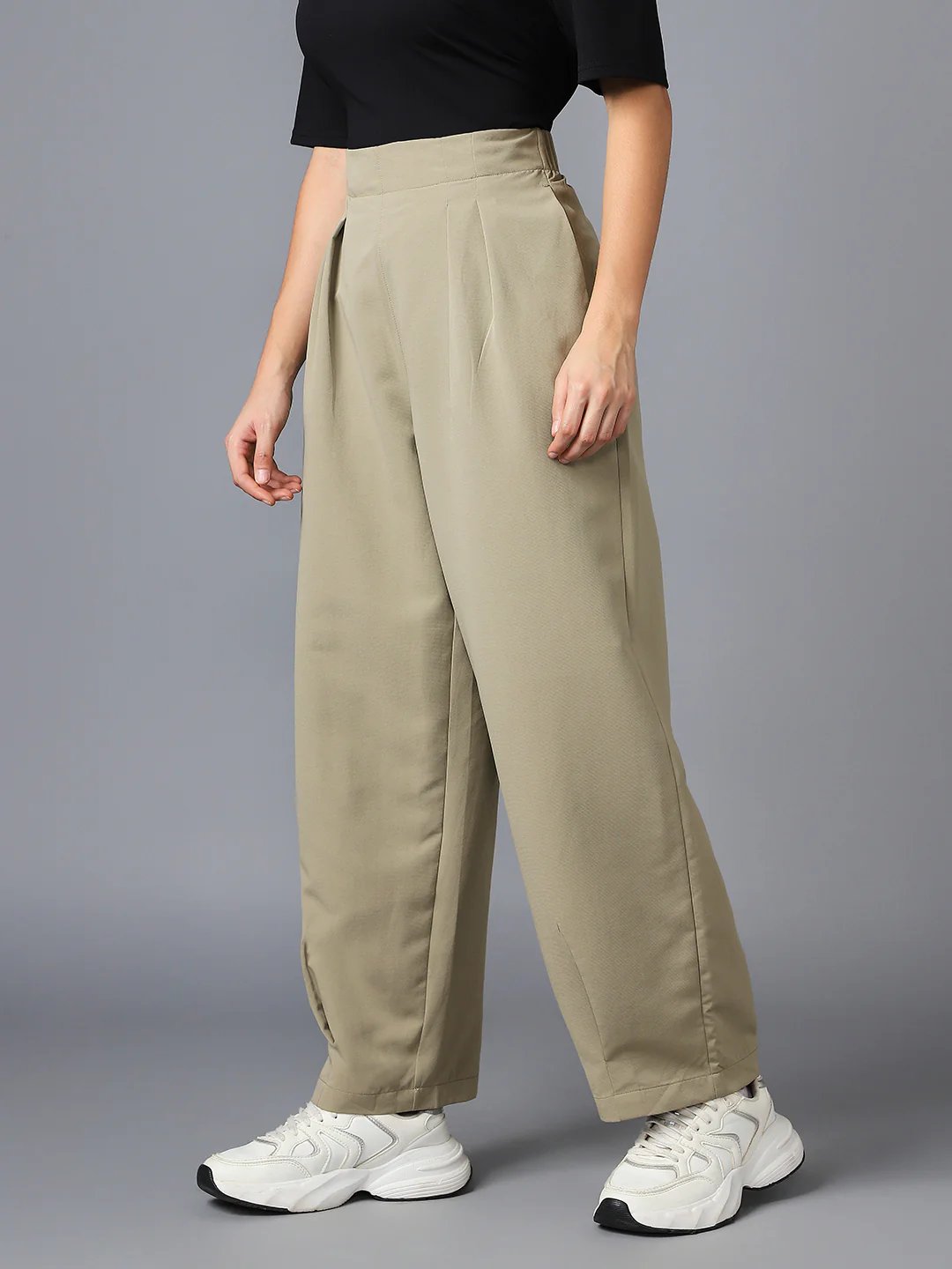 Women Korean Style Baggy Pants Wide Leg Trousers with TECHNOLITE - Image 4