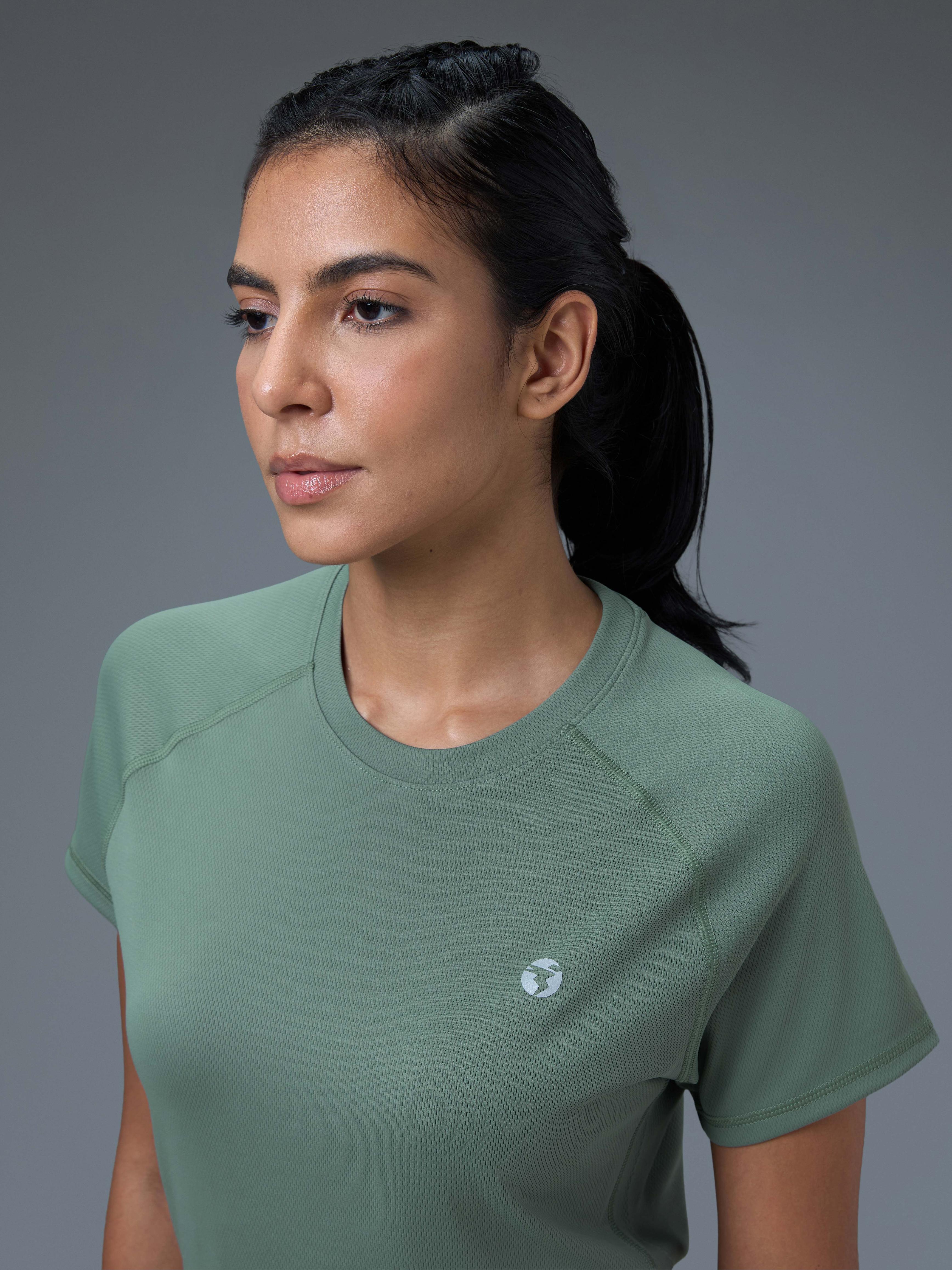 Women Pack of 2 Slim Fit Round Neck Sports Tee for Running, Gym & Yoga with TECHNO COOL - Image 6