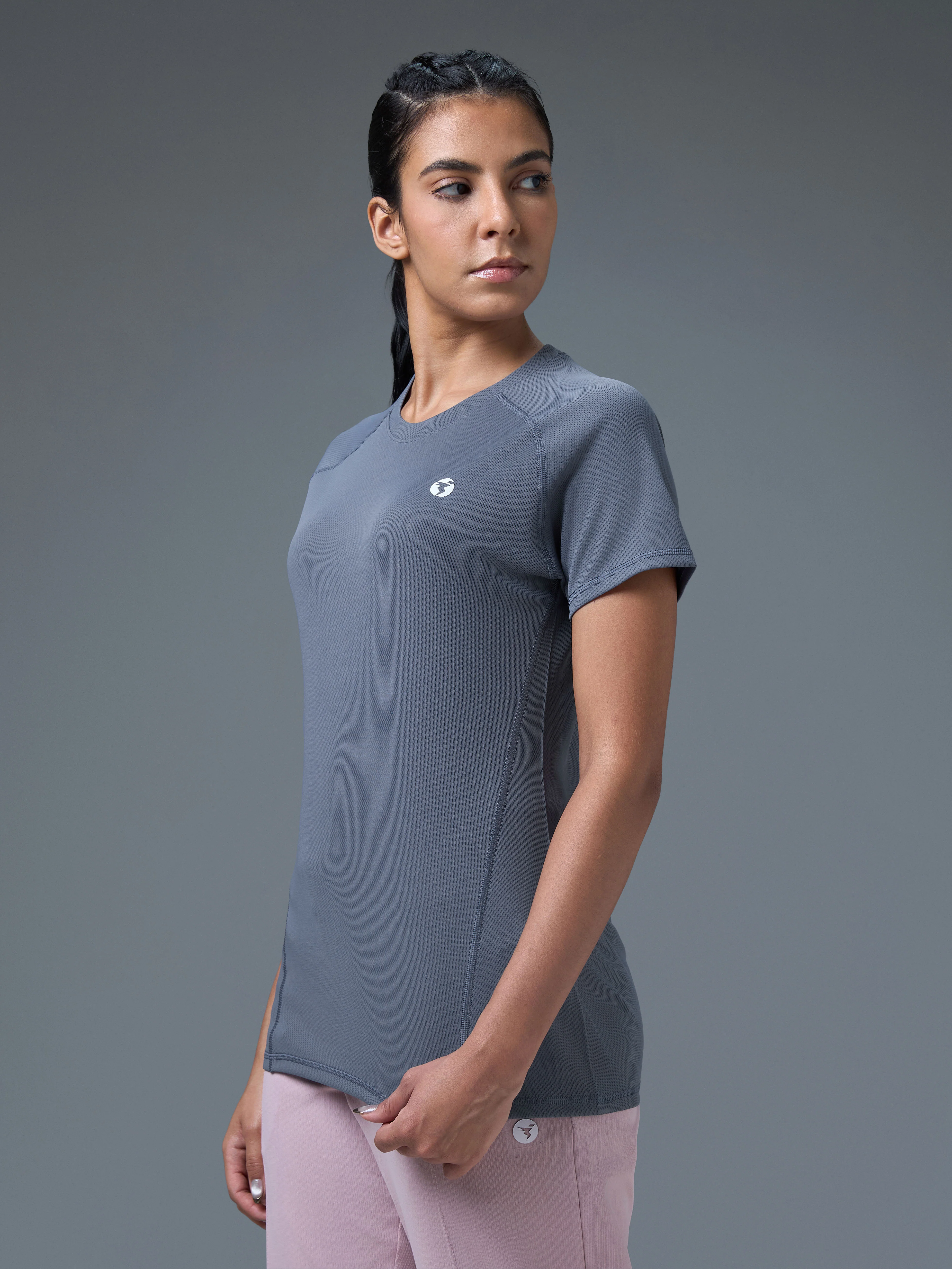Women Pack of 2 Slim Fit Round Neck Sports Tee for Running, Gym & Yoga with TECHNO COOL - Image 5