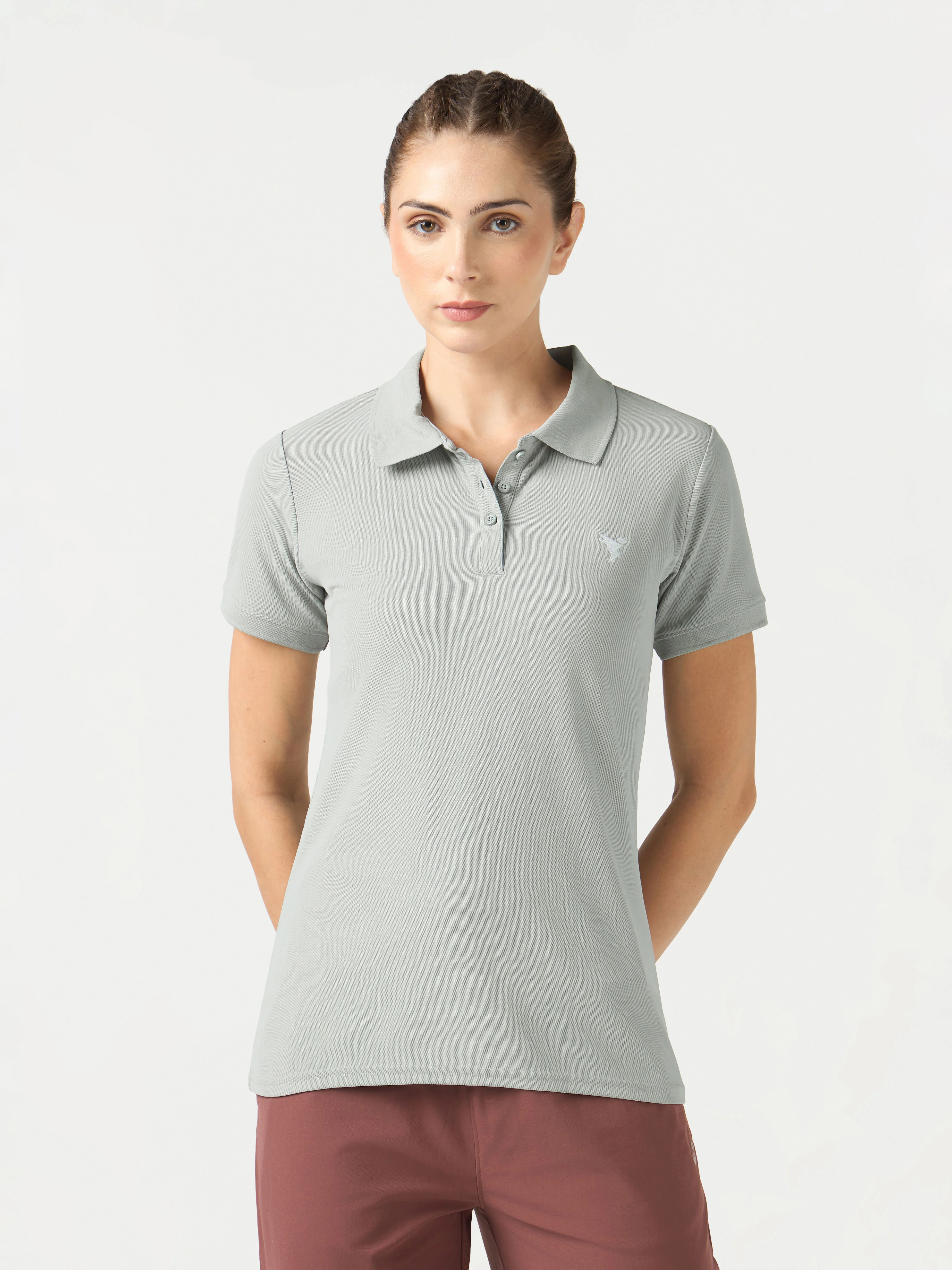 Women Pack of 2 Solid Slim Fit Polo T-shirt with MATPIQ - Image 5
