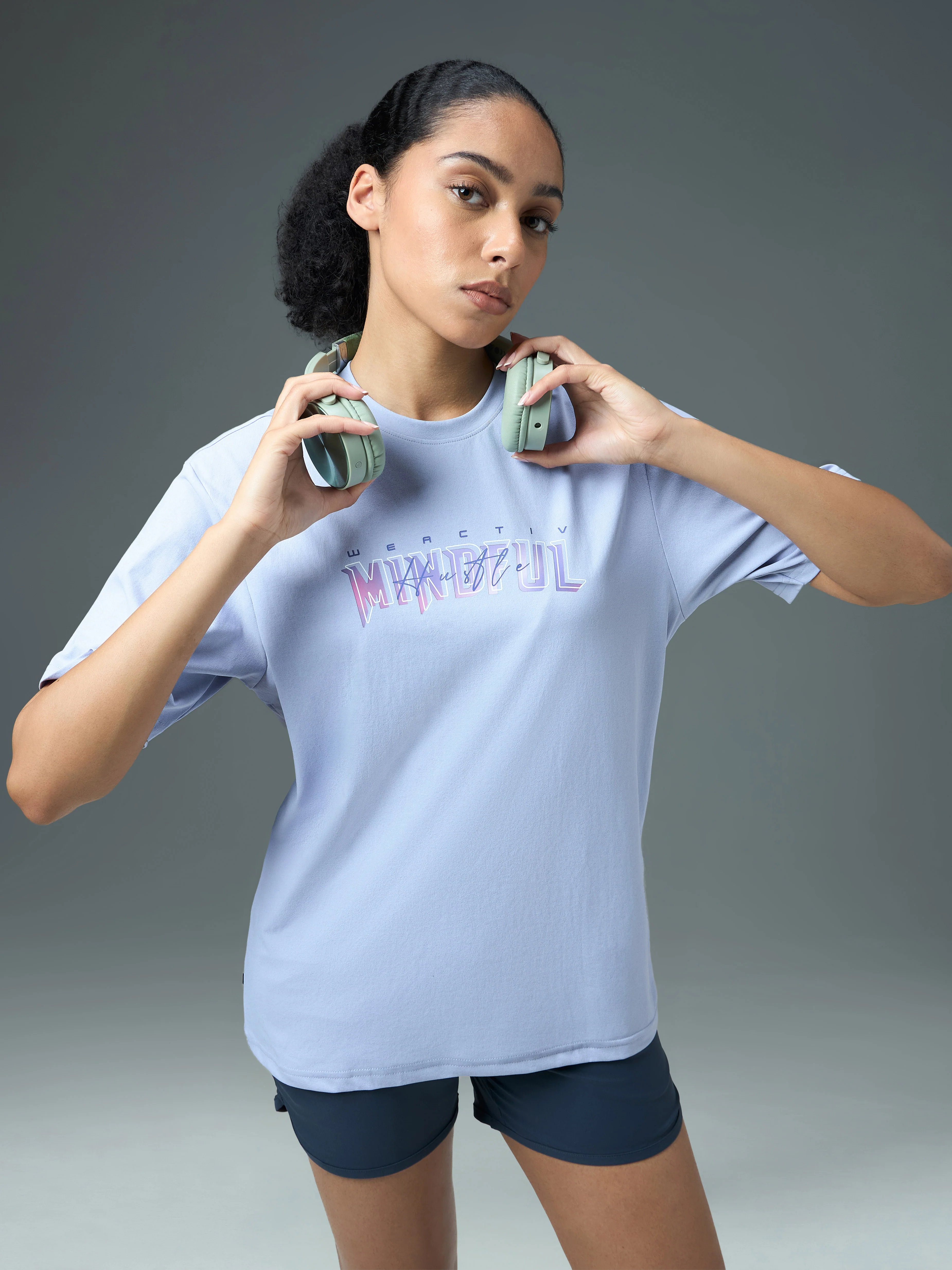 Women Printed Regular Fit Round Neck T-shirt with COTFLEX