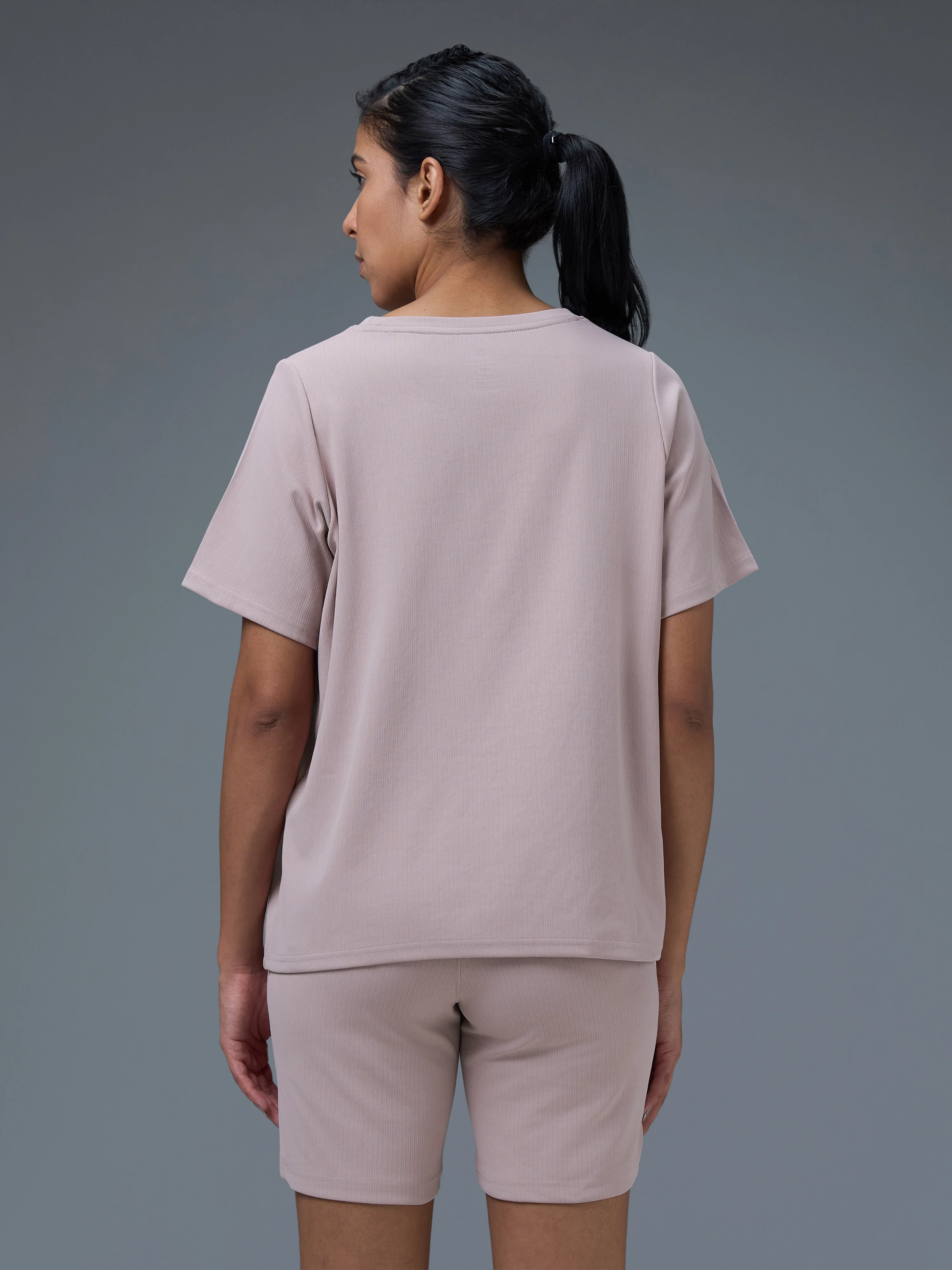 Women Printed Relaxed Fit Round Neck Sports Tee with ELASTO PLUS - Image 3