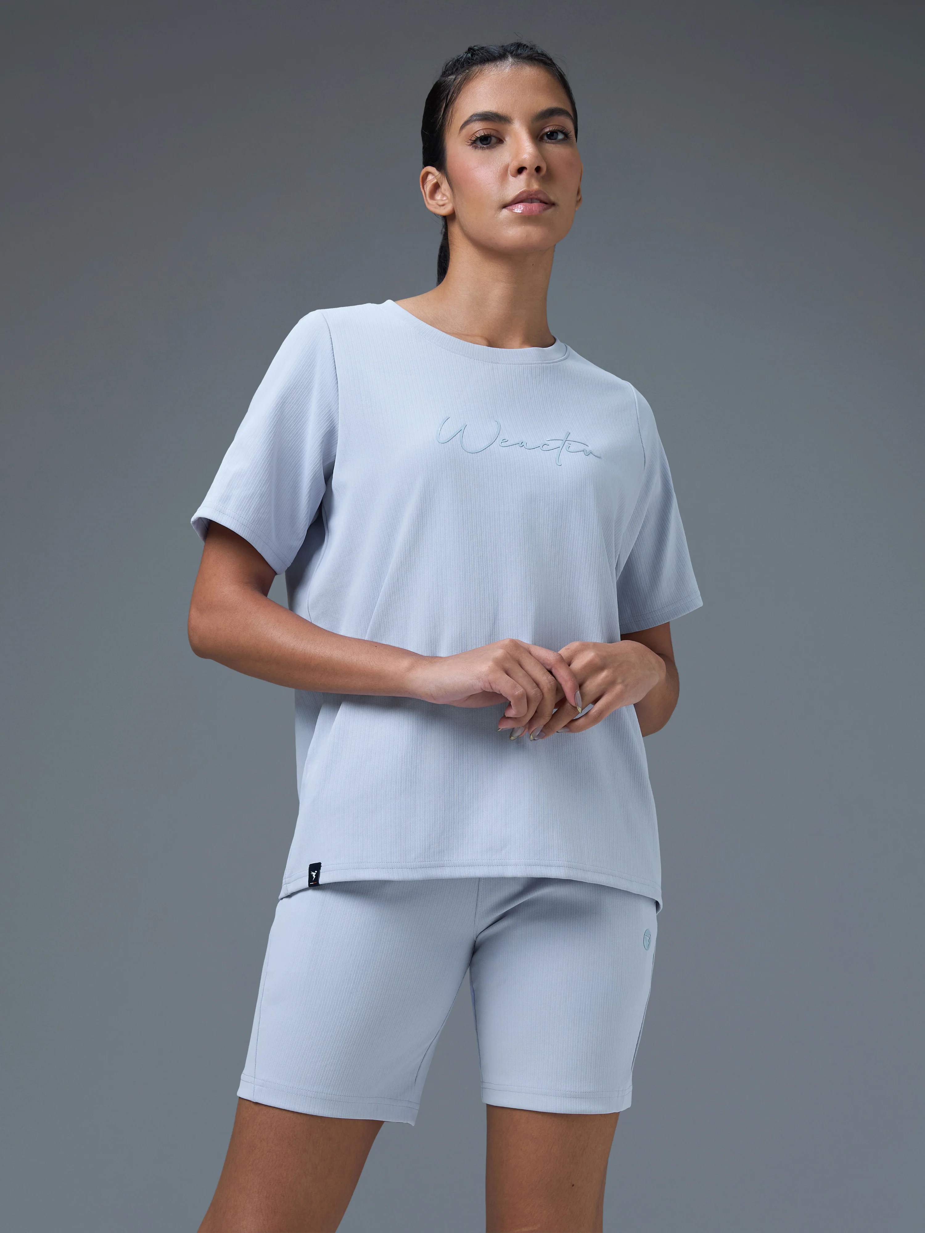 Women Printed Relaxed Fit Round Neck Sports Tee with ELASTO PLUS - Image 2