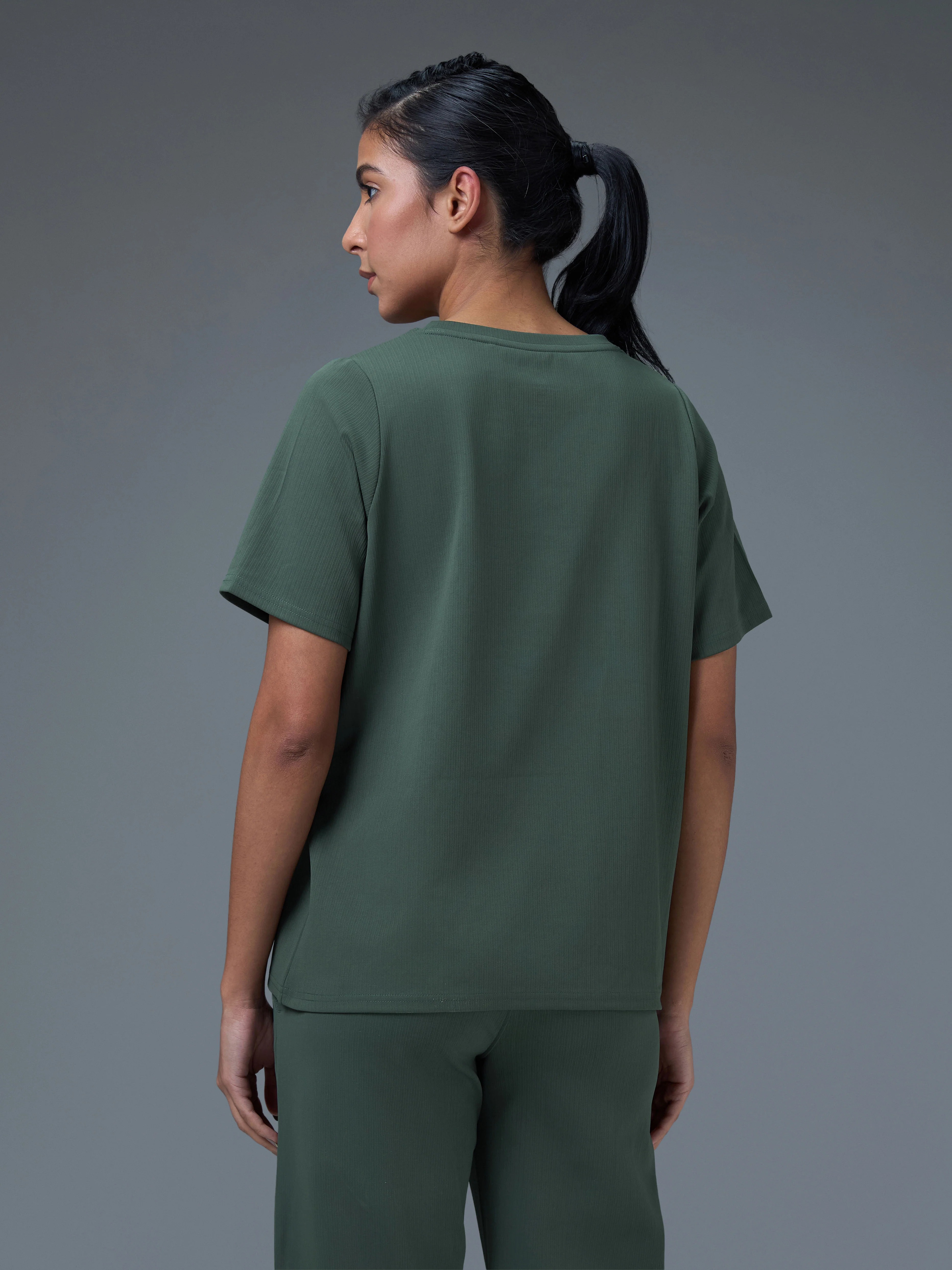 Women Printed Relaxed Fit Round Neck Sports Tee with ELASTO PLUS - Image 2