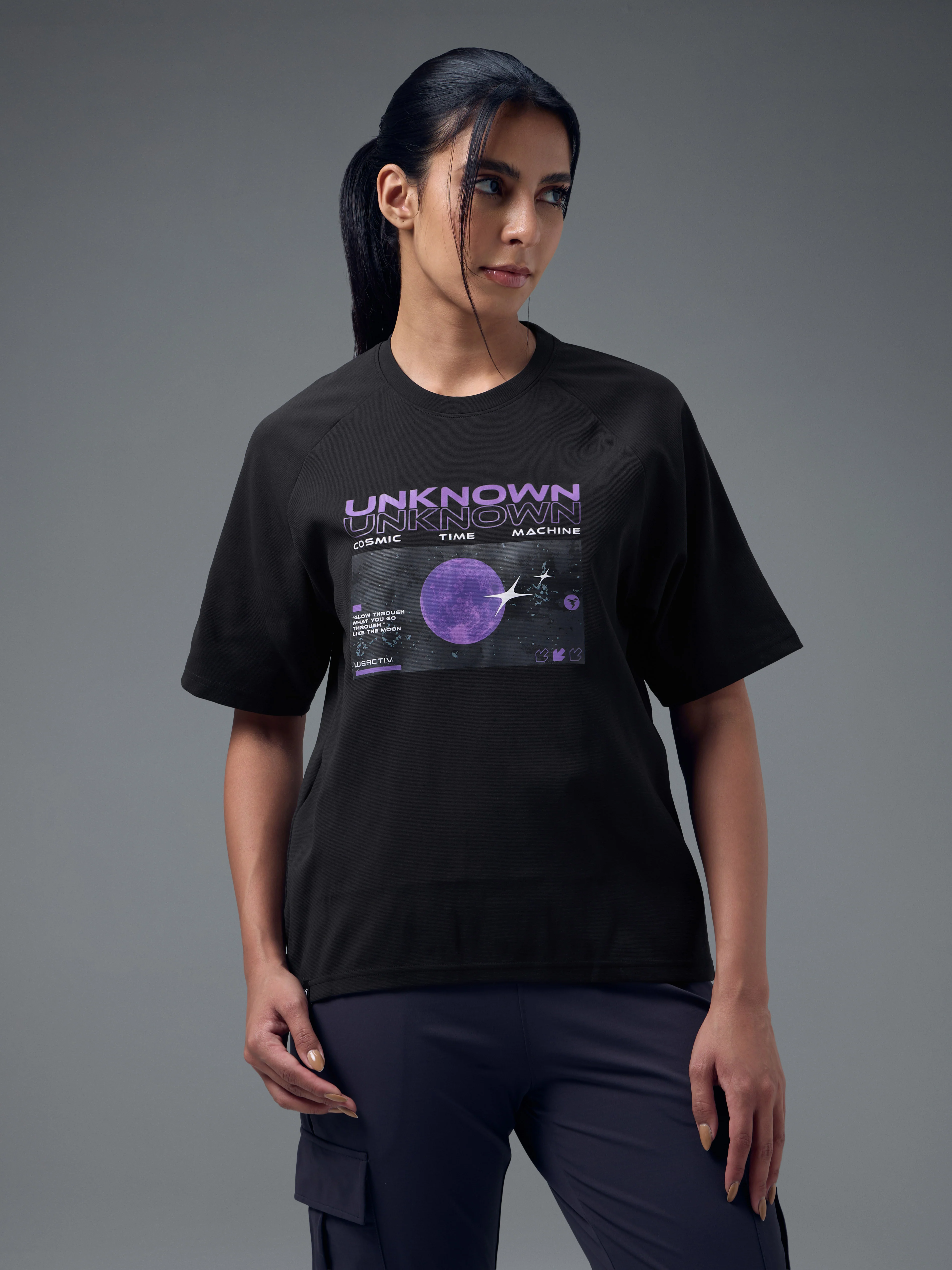 Women Printed Relaxed Fit Round Neck T-shirt with ELASTOPLUS - Image 2