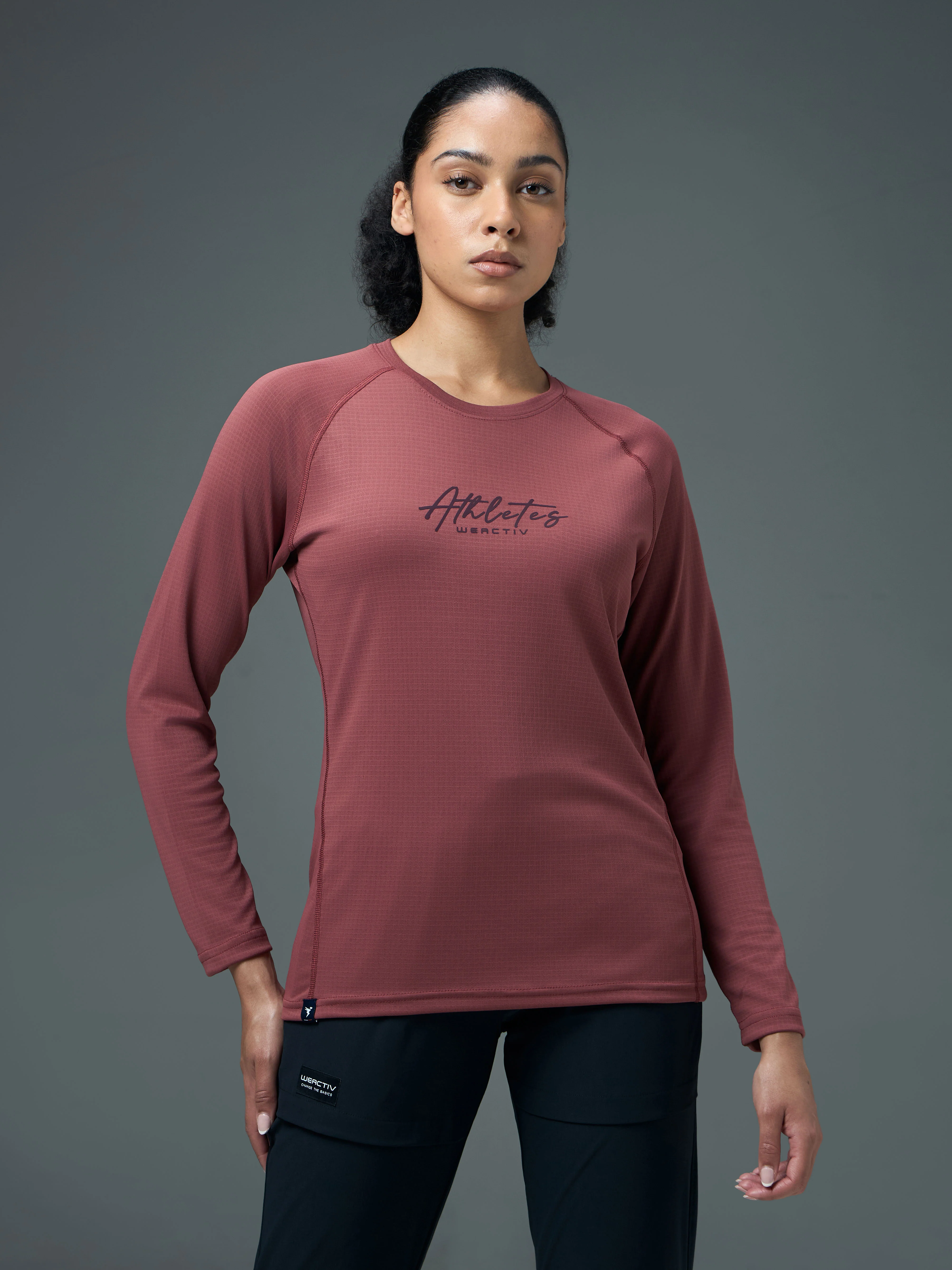 Women Printed Slim Fit Round Neck Sports Tee for Yoga & Fitness with TECHNOCOOL+ - Image 2
