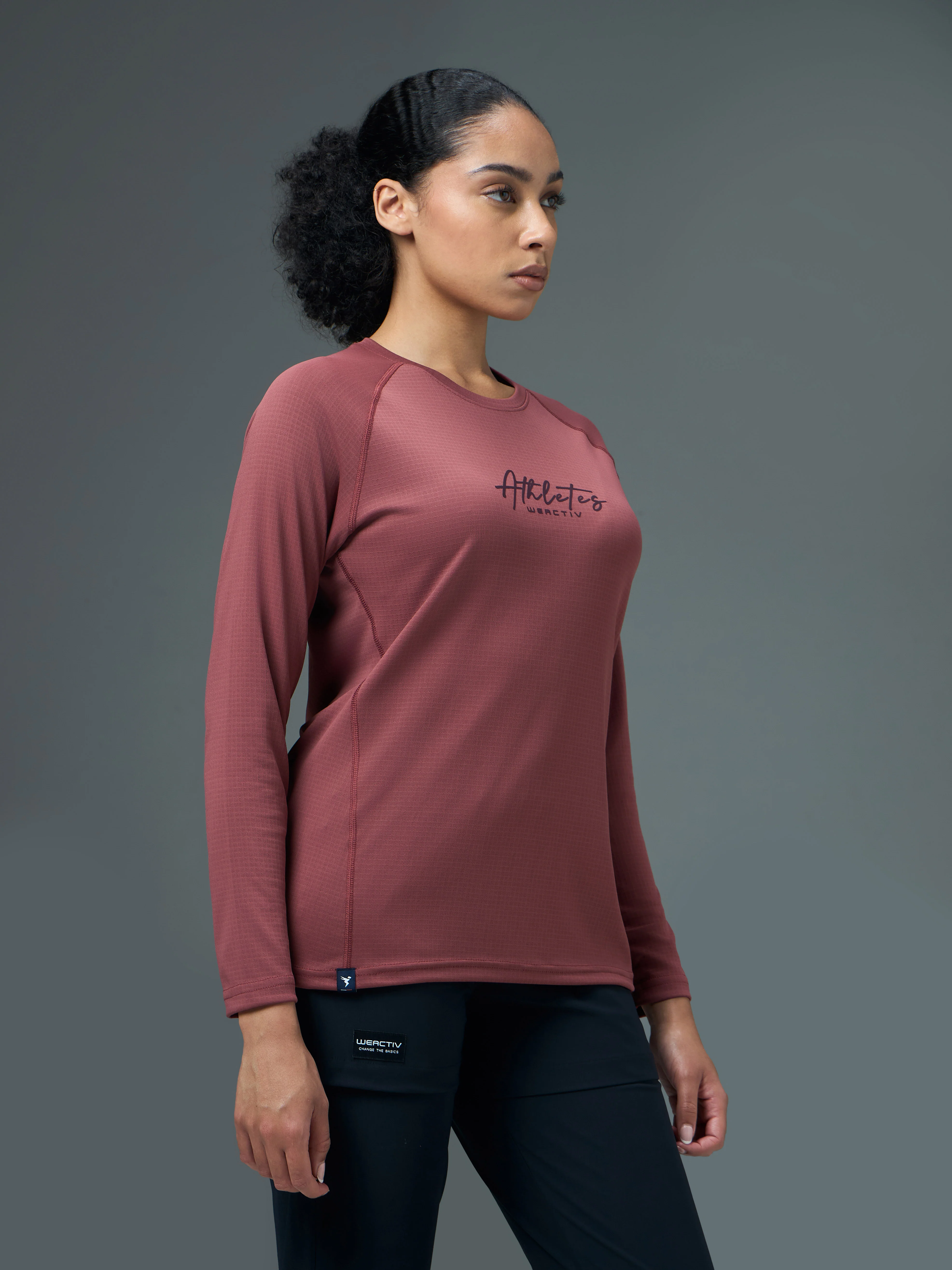 Women Printed Slim Fit Round Neck Sports Tee for Yoga & Fitness with TECHNOCOOL+ - Image 4