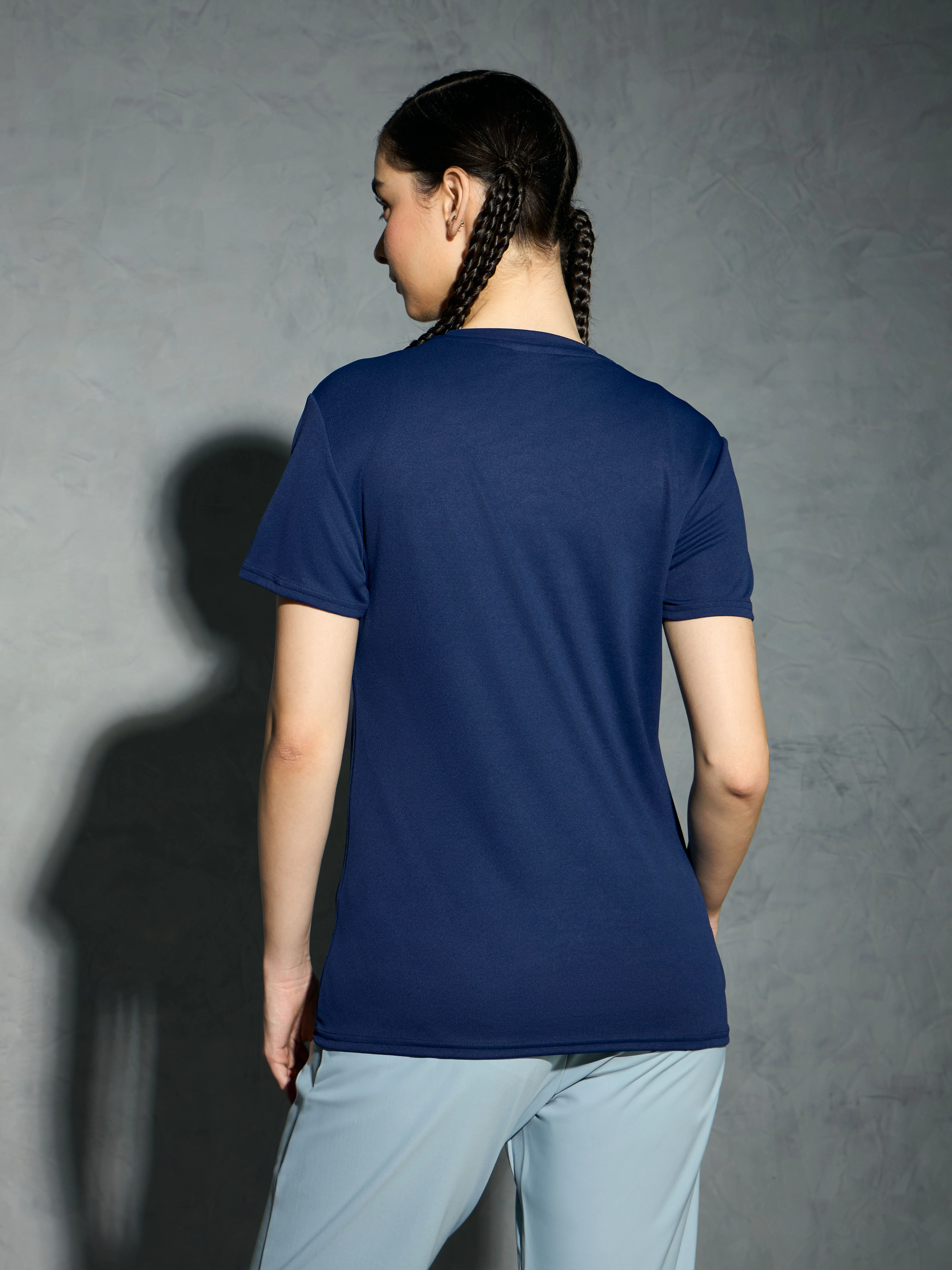 Women Printed Slim Fit Round Neck T-shirt with TECHNOCOOL+ - Image 3