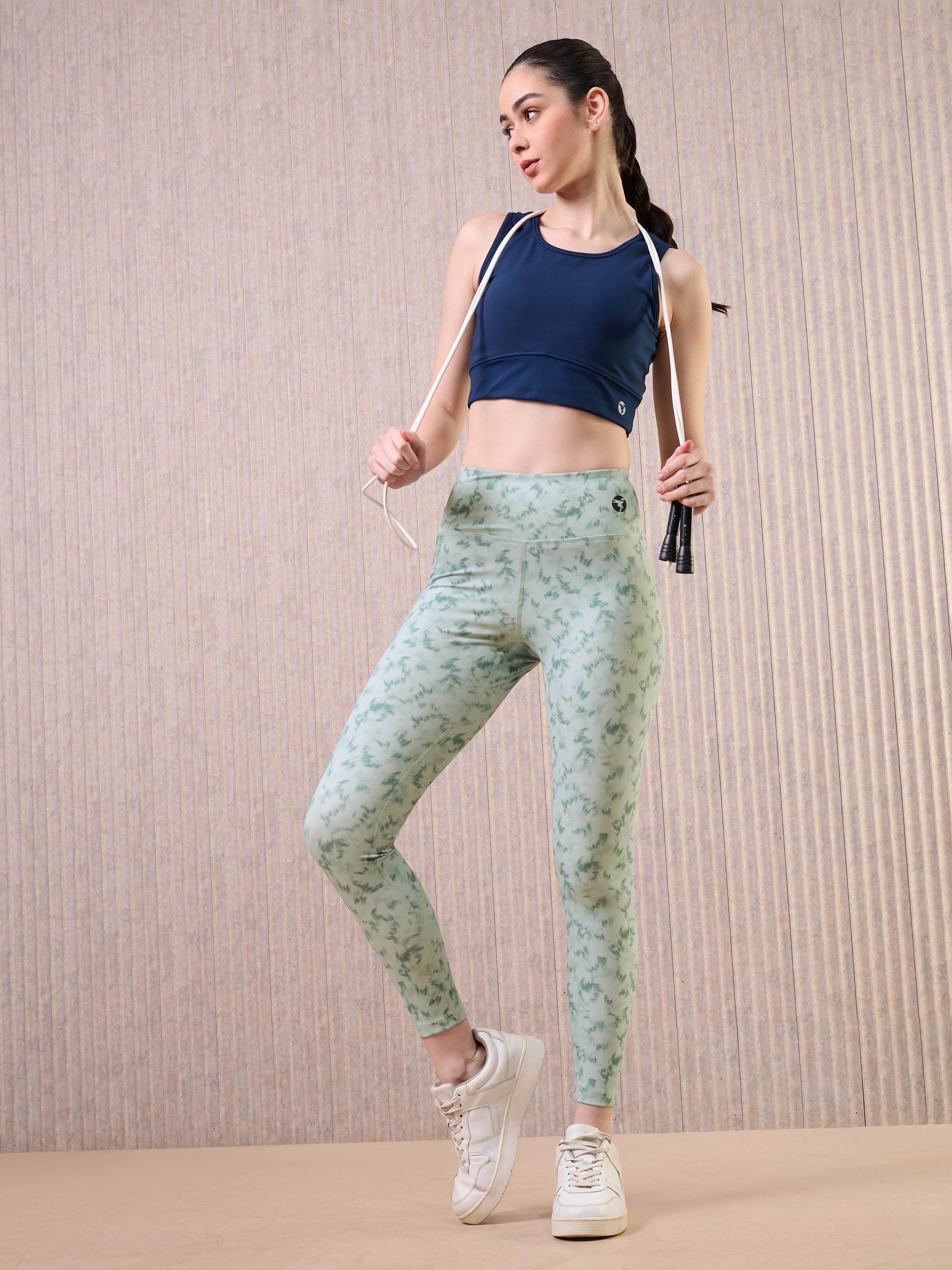 Women Printed Slim Fit Tights with ELASTO PLUS - Image 6