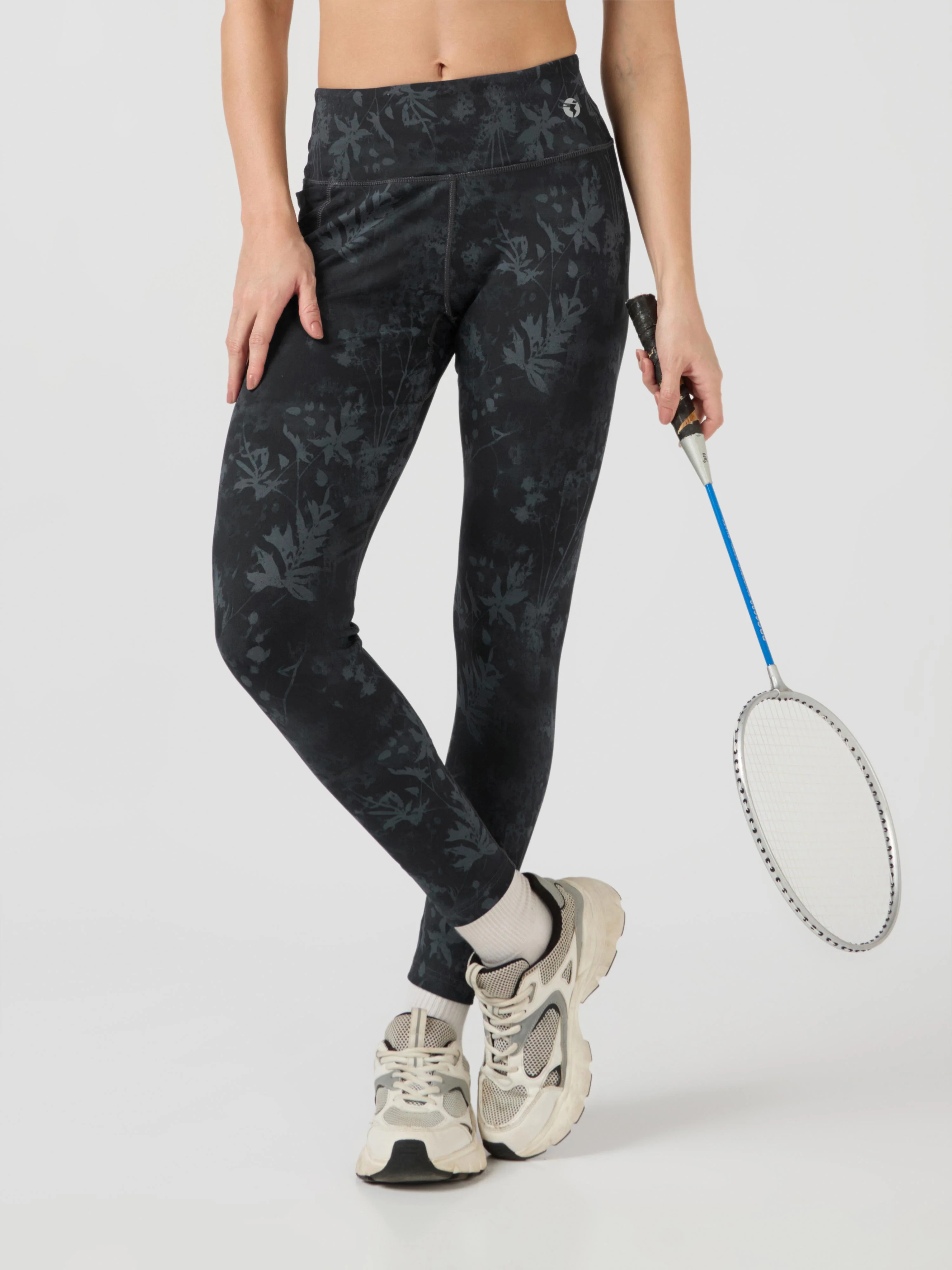 Women Printed Slim Fit Tights with ELASTO PLUS