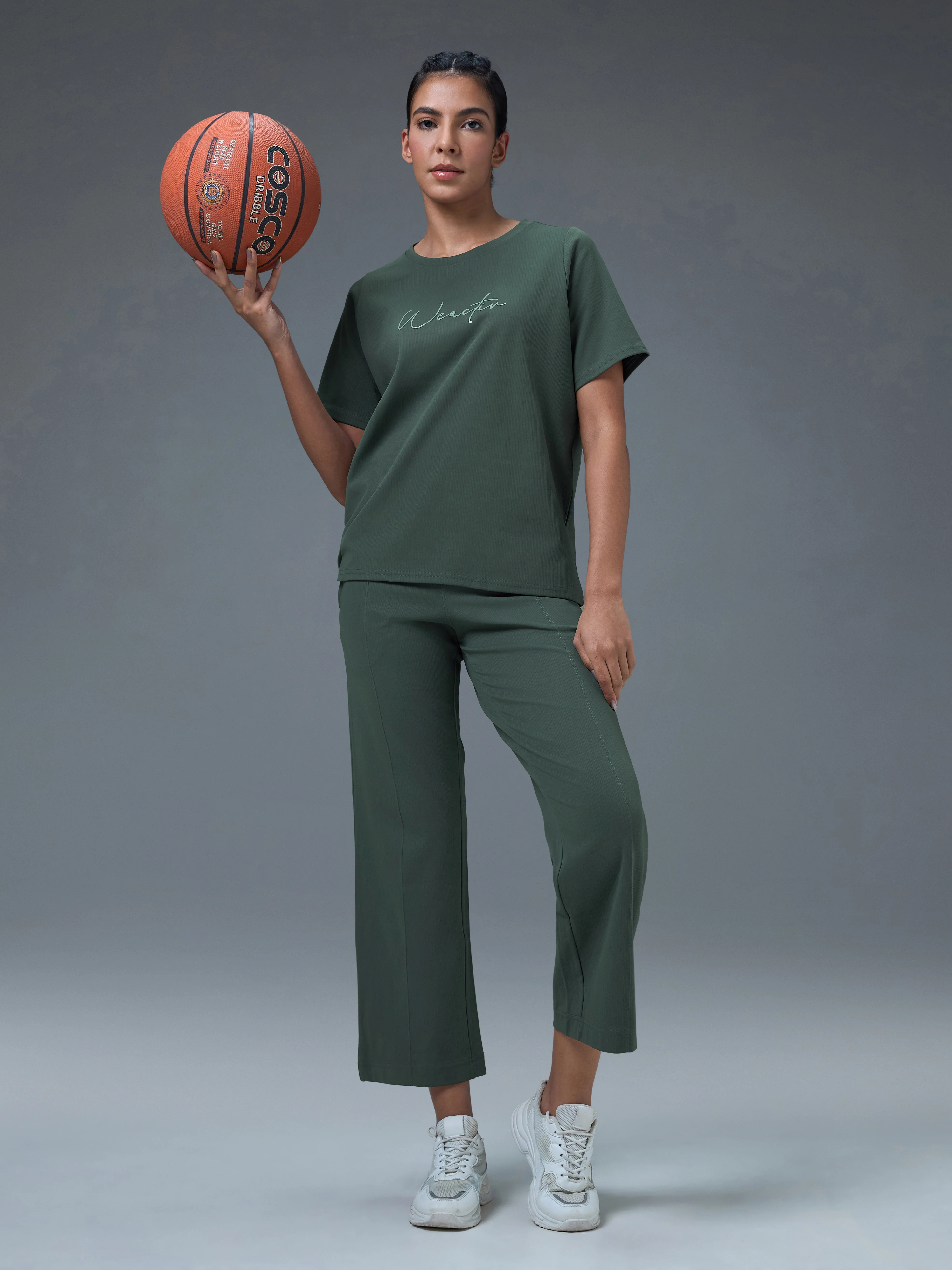 Women Relaxed Fit Sports Co-ord Set with ELASTO PLUS