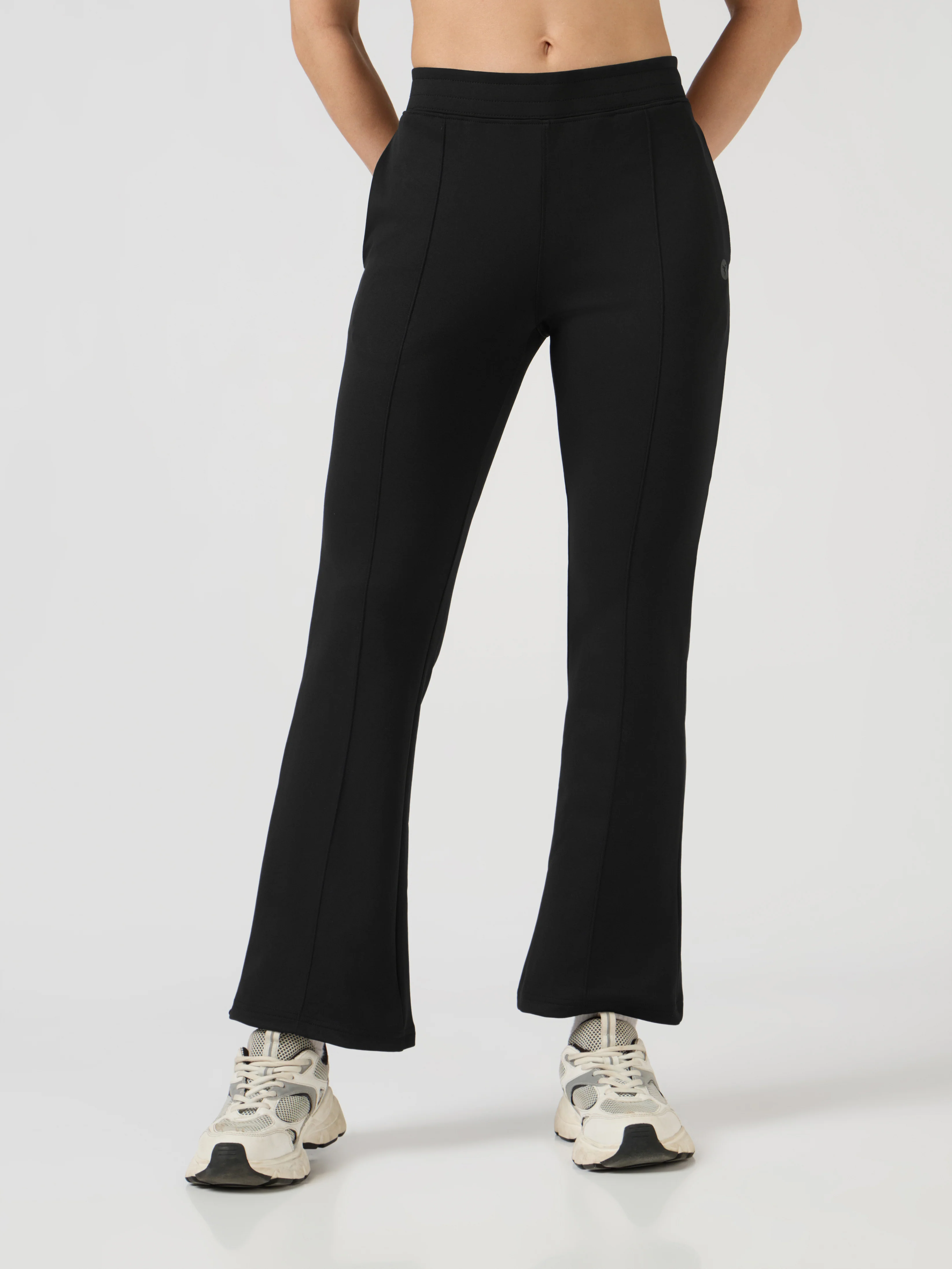 Women Solid Fit & Flare Pants with ELASTO PLUS - Image 2