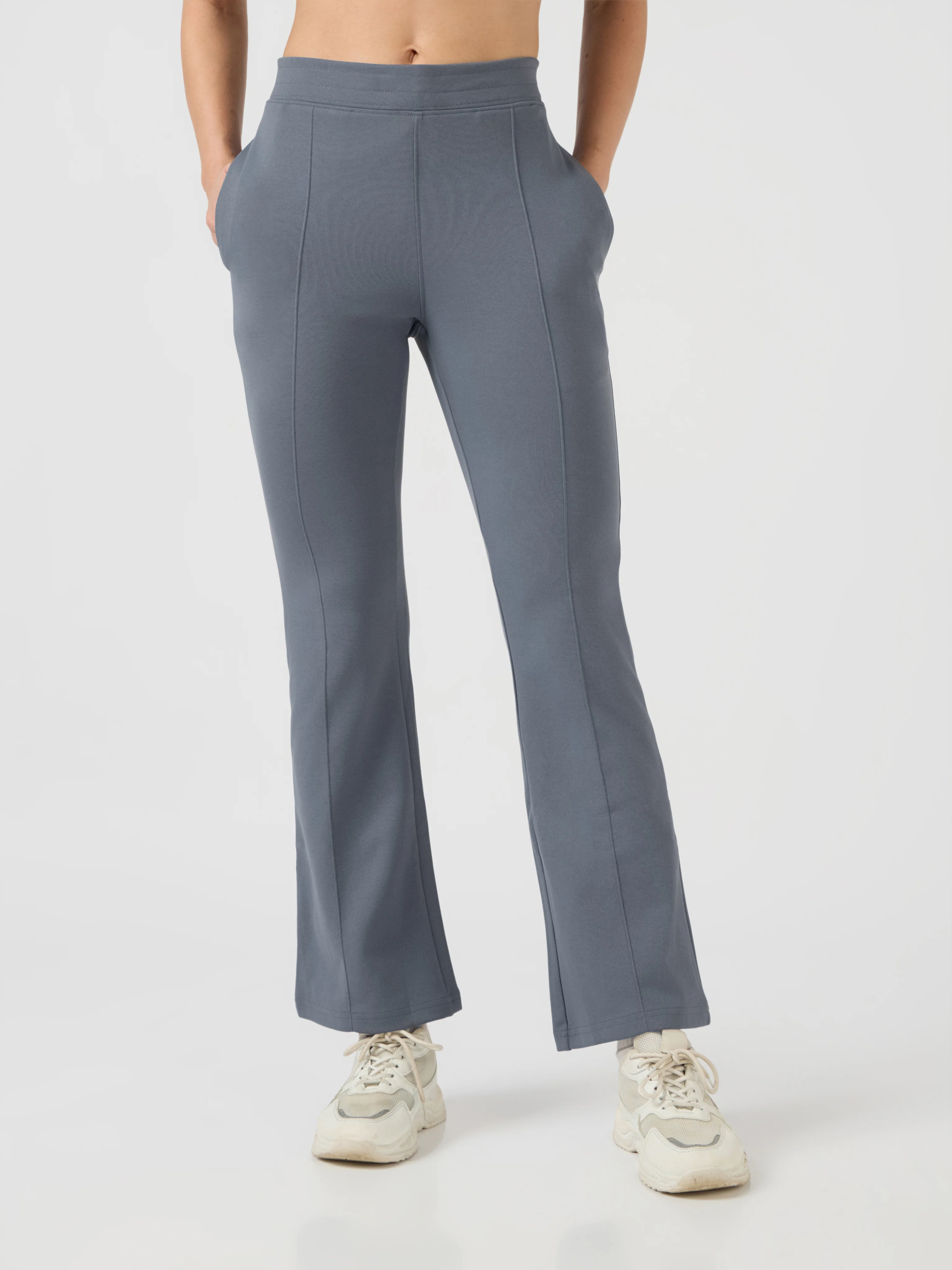Women Solid Fit & Flare Pants with ELASTO PLUS - Image 2
