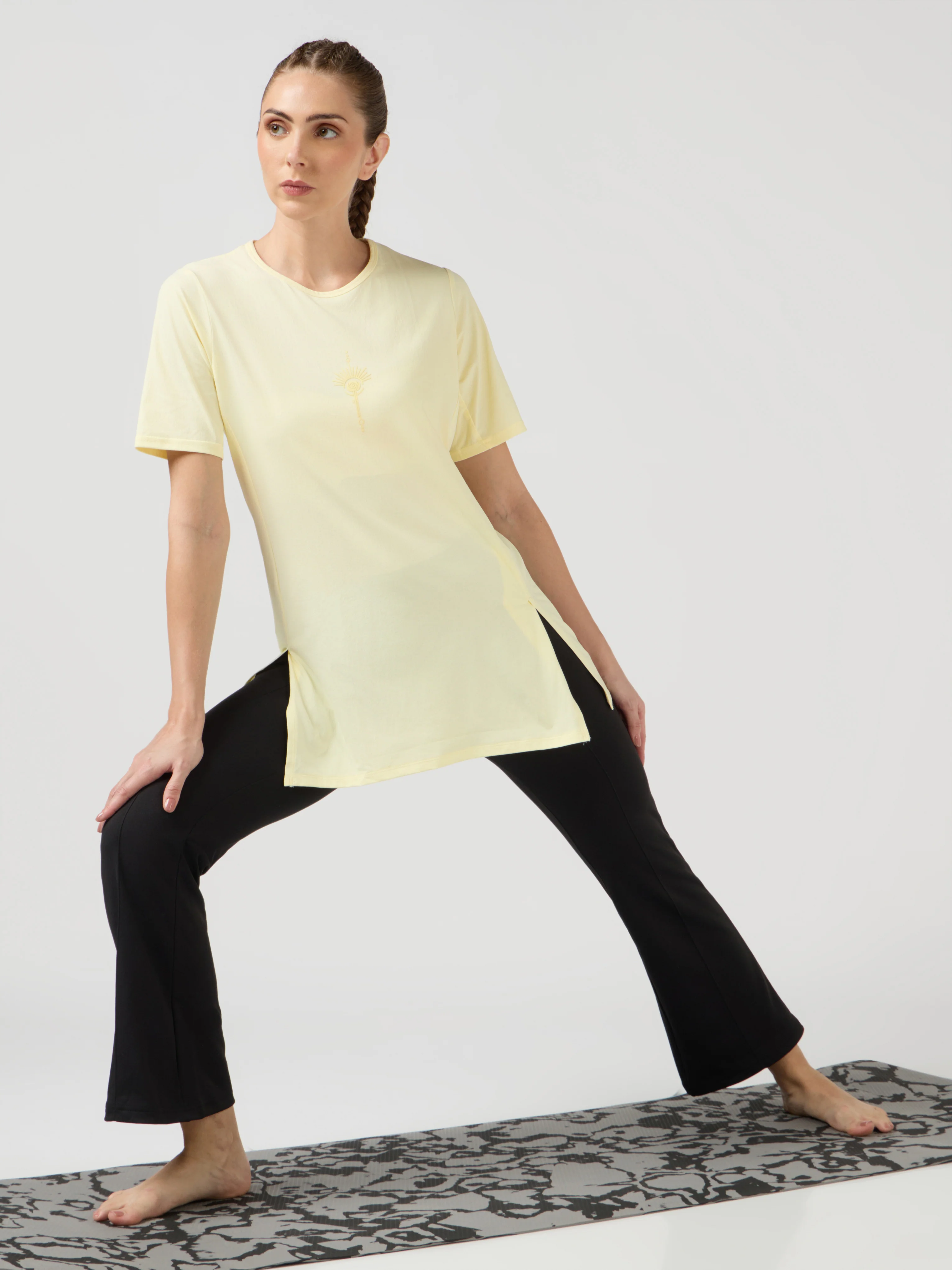 Women Slim Fit Mock Neck Solid T-shirt with COTFLEX - Image 6