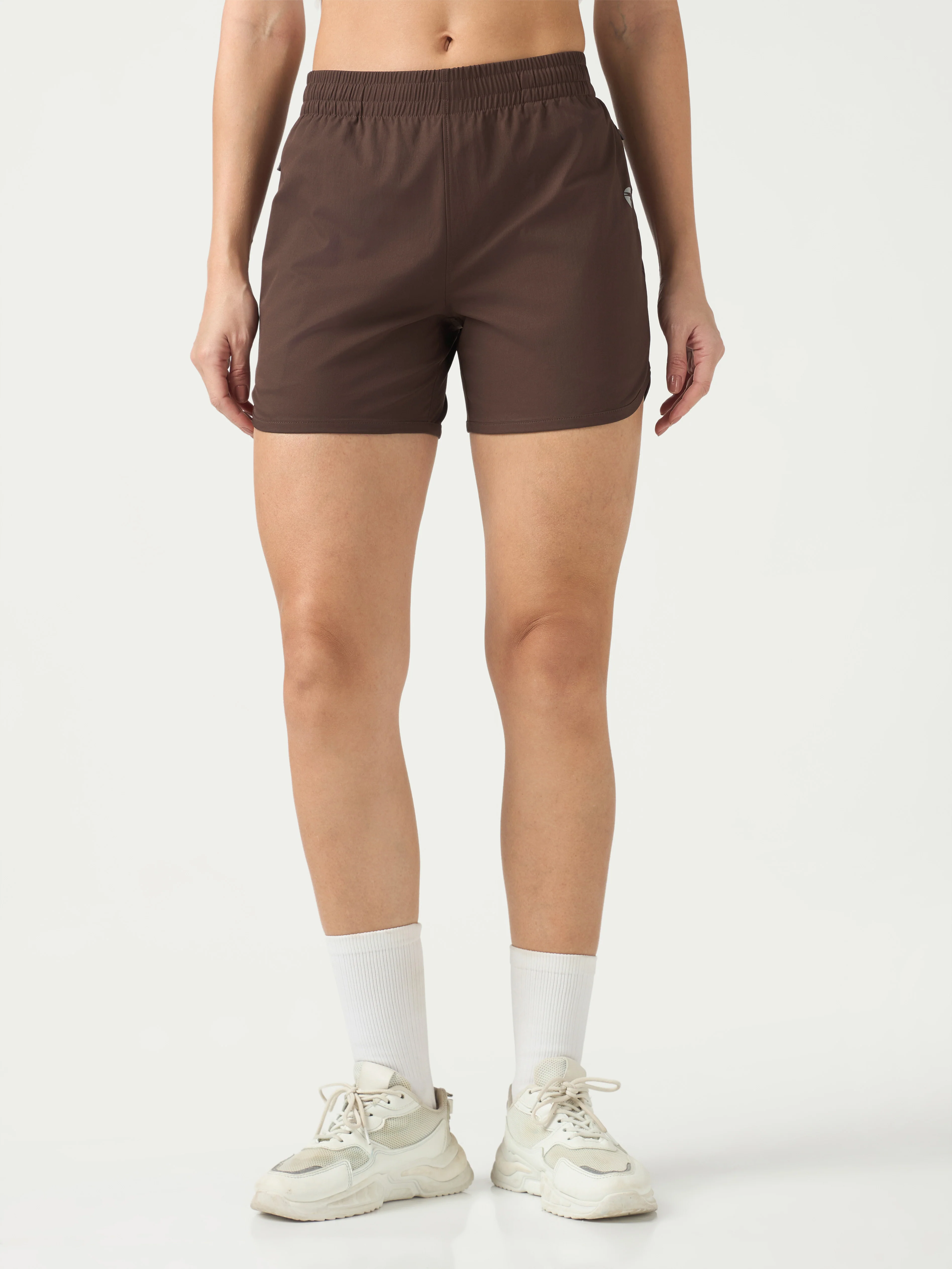Women Solid Regular Fit Shorts with TS FLEXI - Image 2