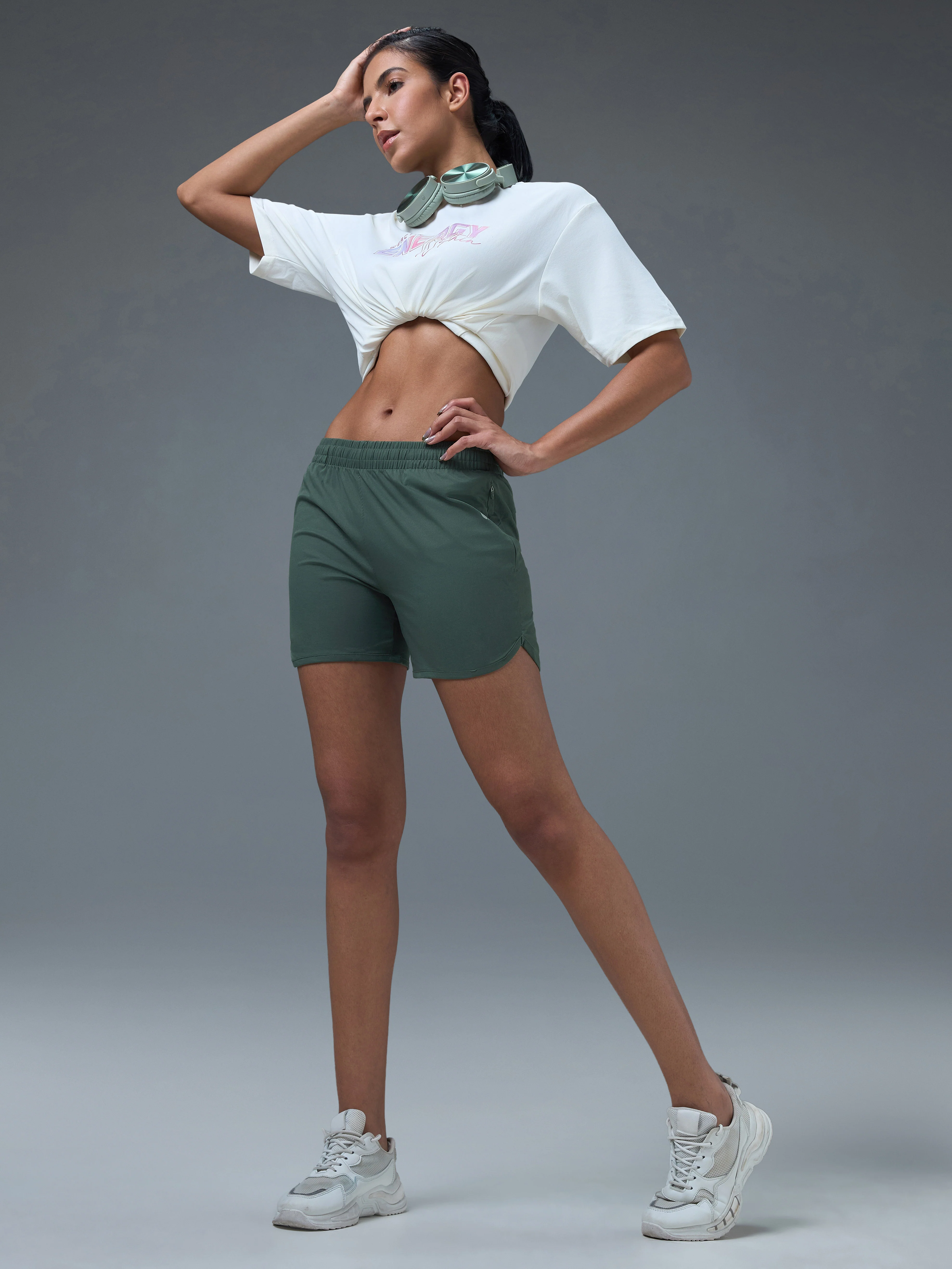 Women Solid Regular Fit Shorts with TS FLEXI - Image 4