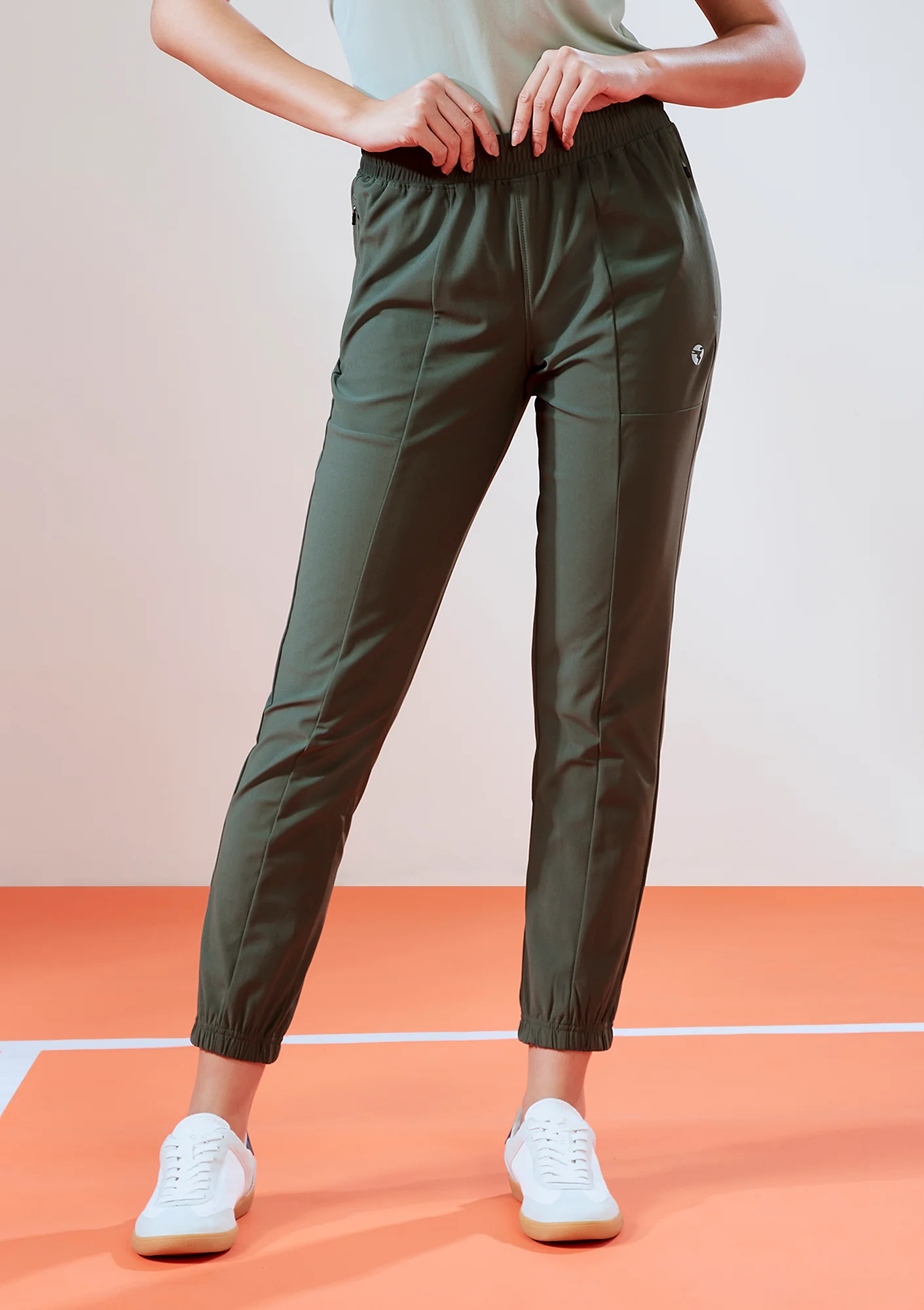 Women Solid Relax Fit Joggers with DURACOOL - Image 2