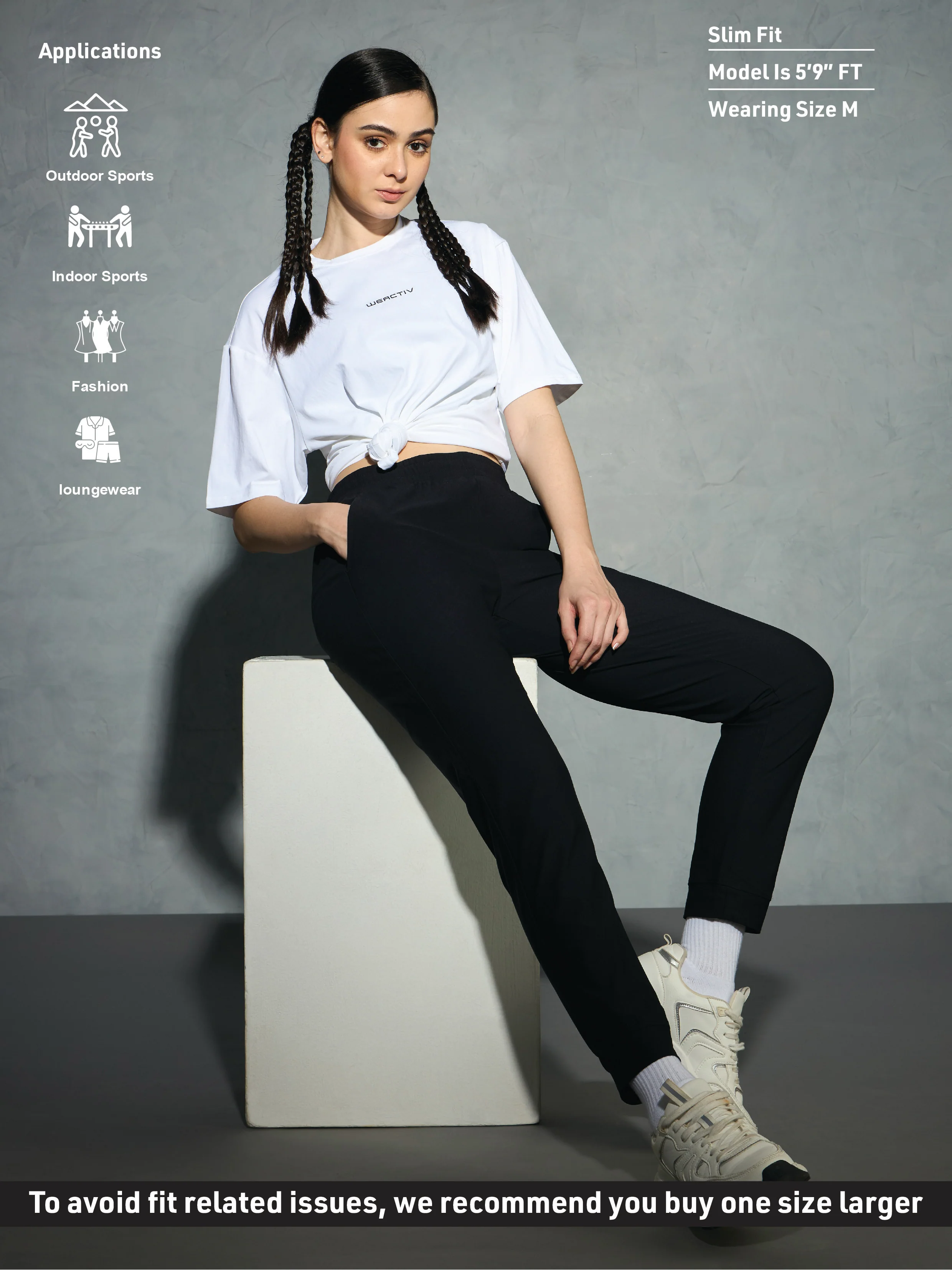 Women Solid Slim Fit Joggers with DURACOOL+ - Image 5