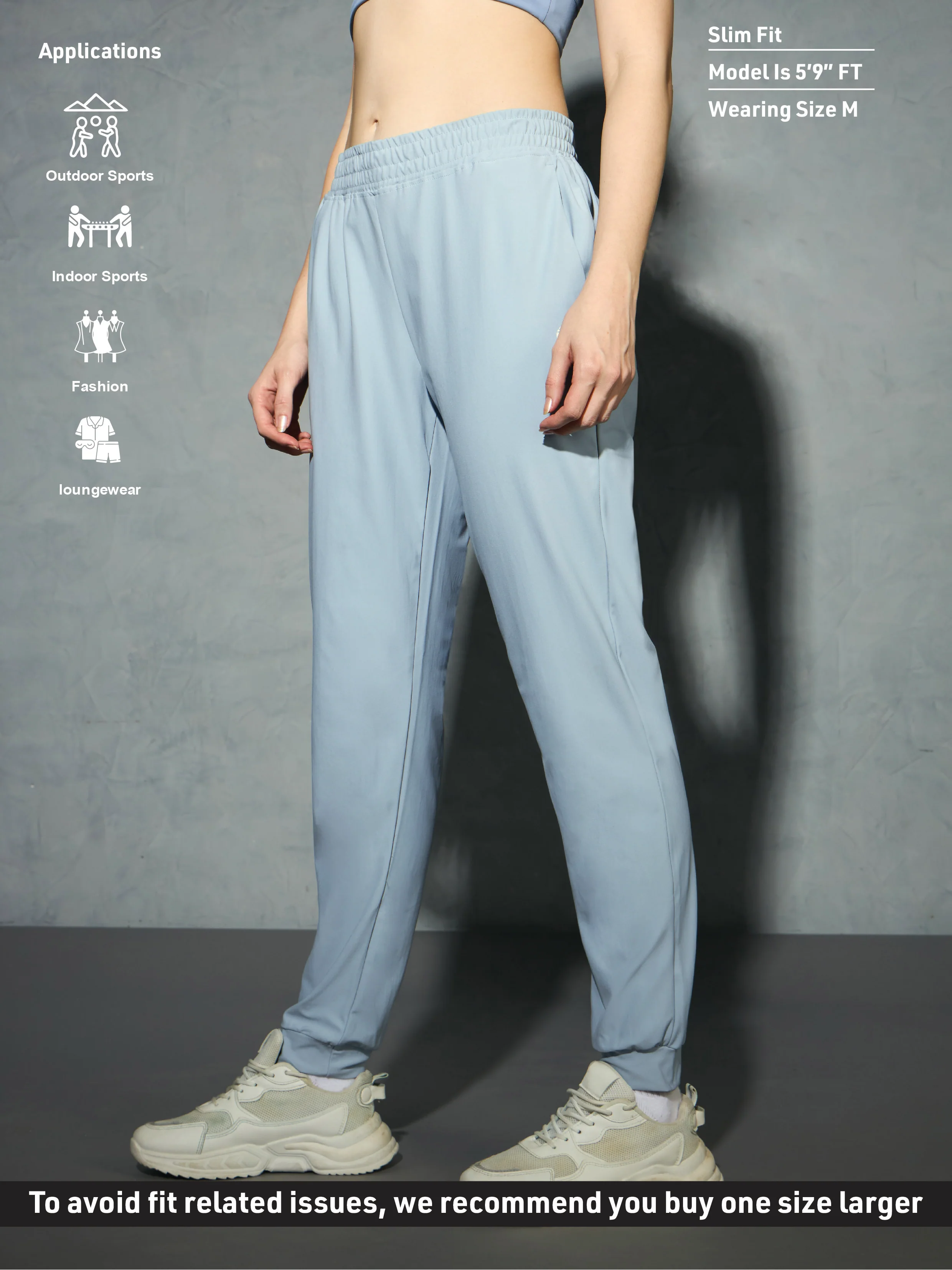 Women Solid Slim Fit Joggers with DURACOOL+ - Image 4