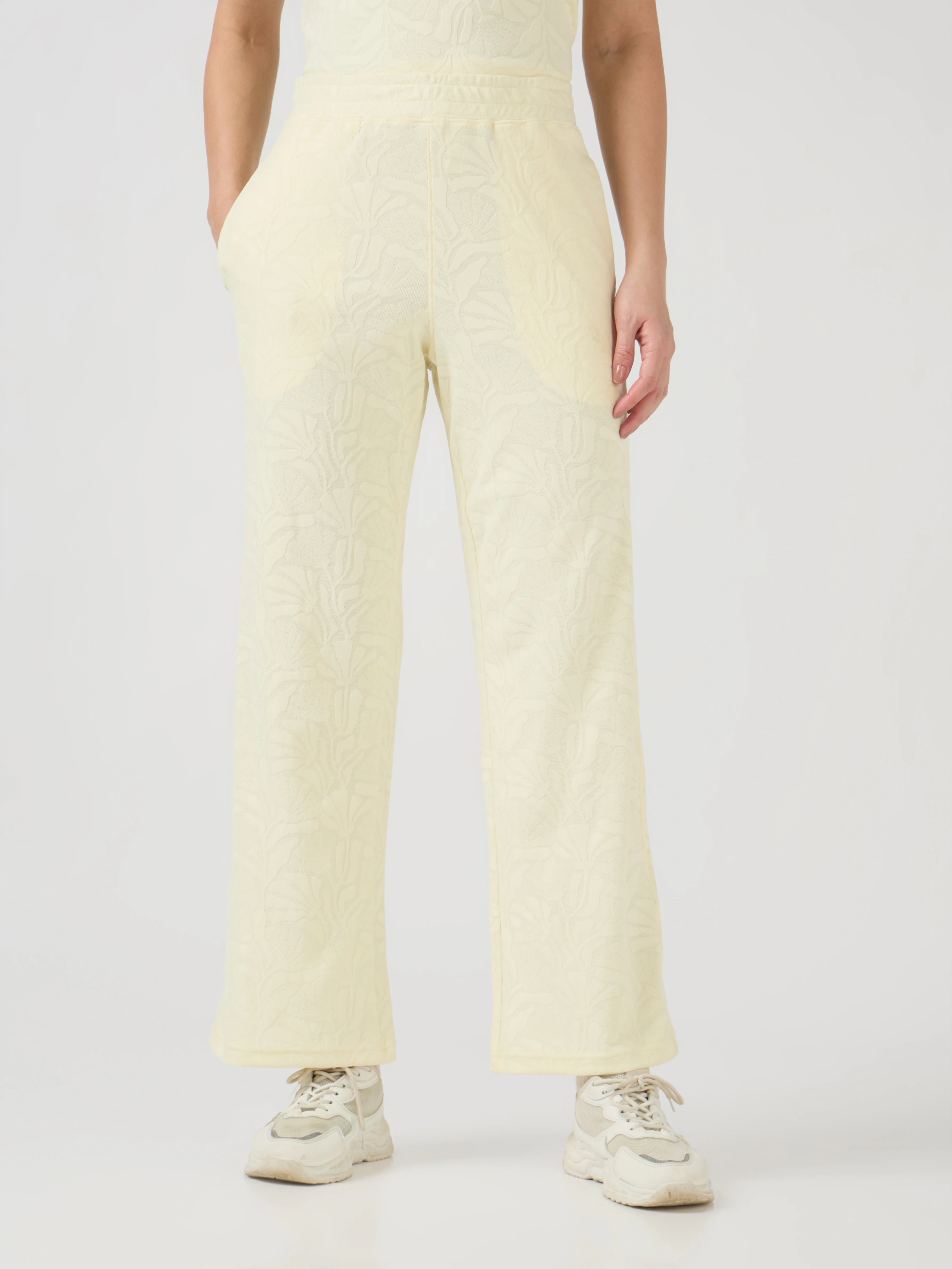 Women Textured Straight Fit Trackpants with COTFLEX - Image 2