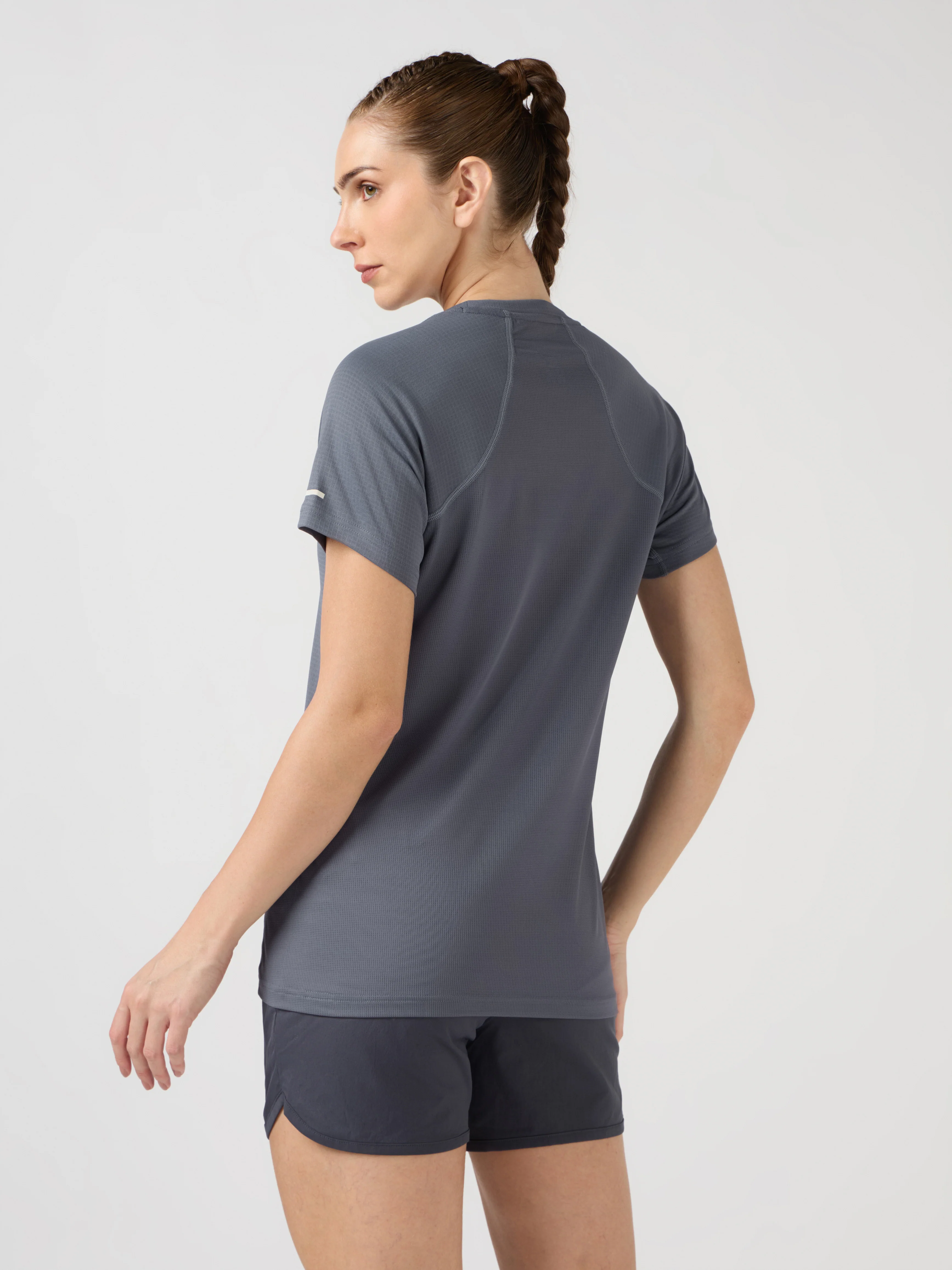 Women Typography Print Regular Fit Round Neck Sports Tee with TECHNOCOOL+ - Image 3